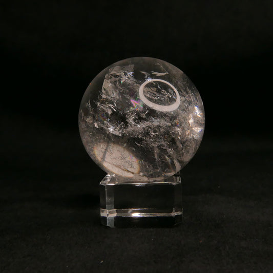 Clear Quartz Sphere with Stand | Snow Heart Crystals - Online Crystal Shop Canada 