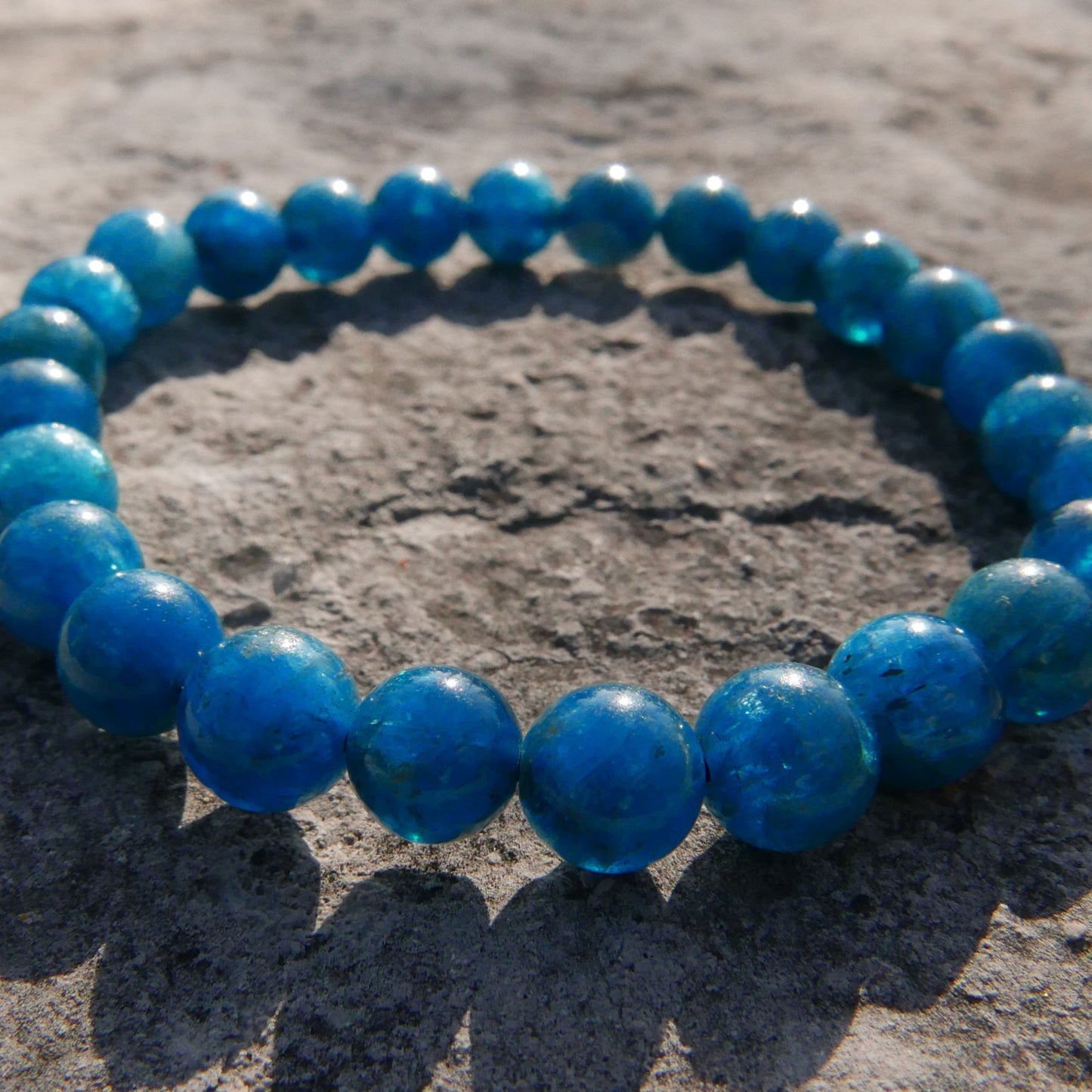 Apatite Bead Bracelet (6.5-7.5mm) | Snow Heart Crystals - Online Crystal Shop Canada 