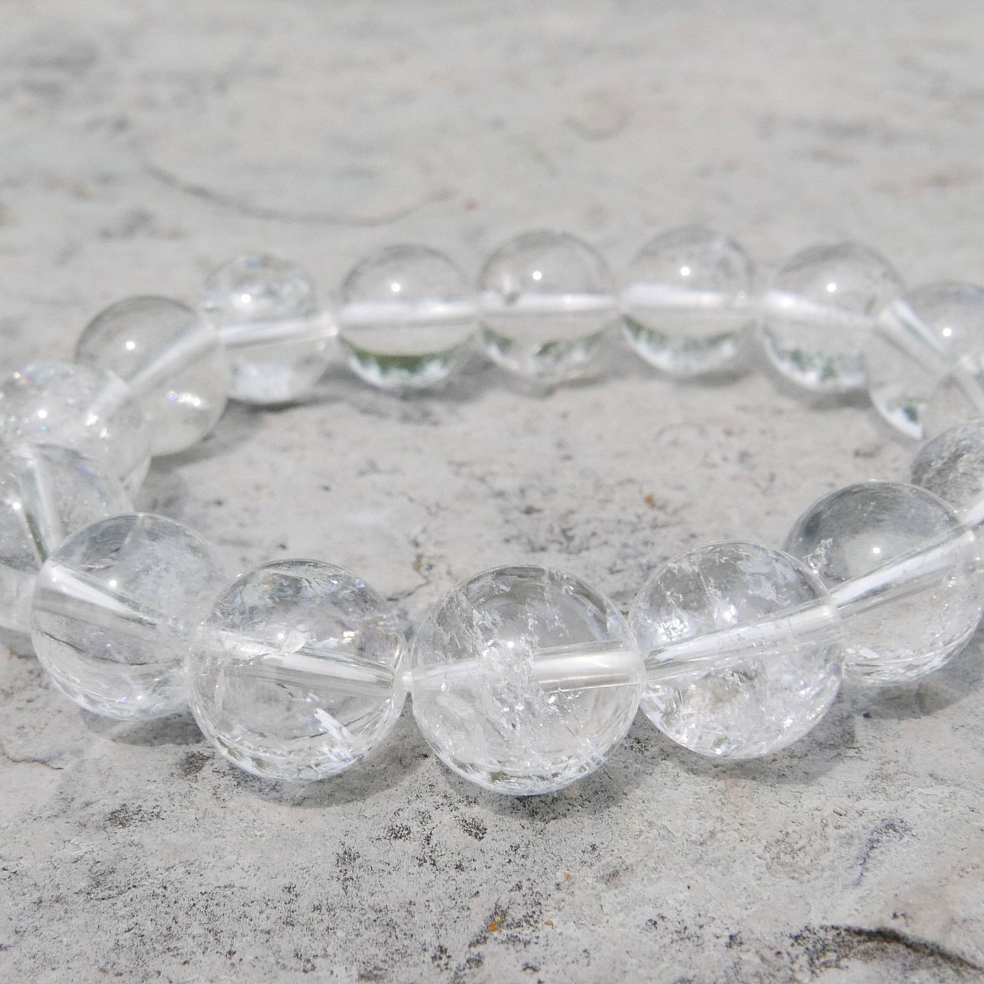 Clear Quartz Bead Bracelet (12-12.5mm) | Snow Heart Crystals - Online Crystal Shop Canada