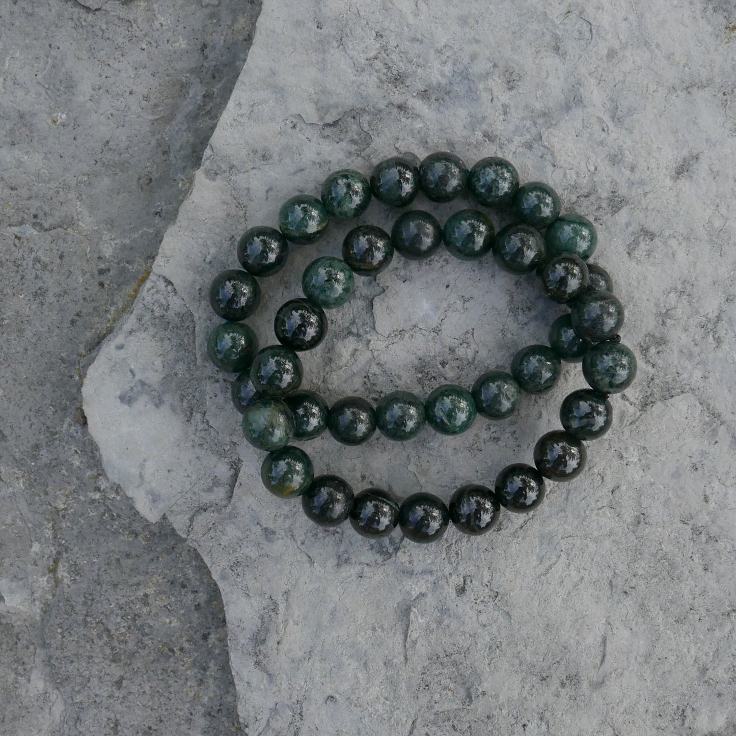 Black Jade Bracelet (9.5-10mm) | Snow Heart Crystals - Online Crystal Shop Canada 