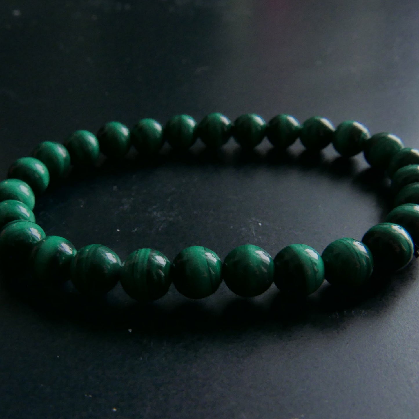 Malachite Bracelet (6-6.5mm) | Snow Heart Crystals - Online Crystal Shop Canada 