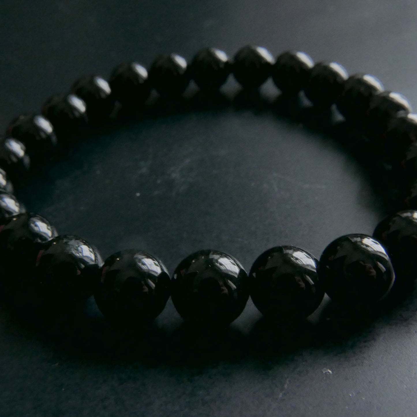 Black Jade Bracelet (7.5-8mm) | Snow Heart Crystals - Online Crystal Shop Canada 