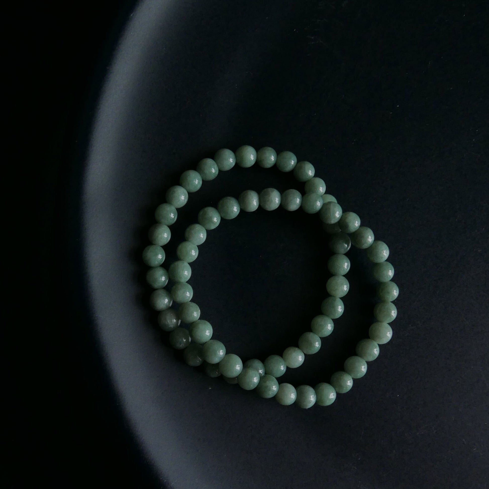 Green Jade Bracelet (6-6.5mm) | Snow Heart Crystals - Online Crystal Shop Canada 