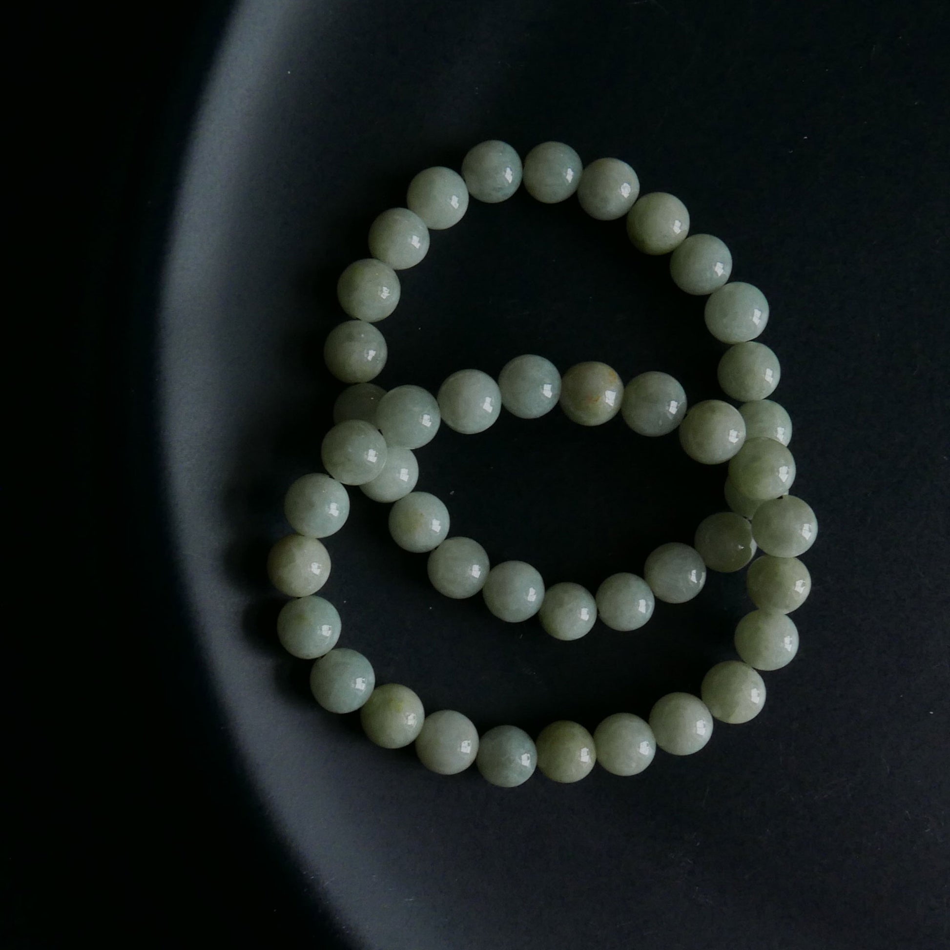 Green Jade Bracelet (8.5-9mm) | Snow Heart Crystals - Online Crystal Shop Canada 