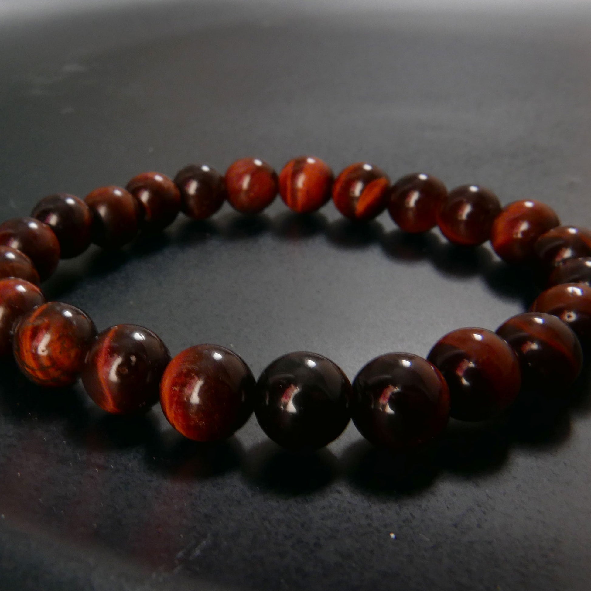 Red Tiger Eye Bracelet (8-8.5mm) | Snow Heart Crystals - Online Crystal Shop Canada 