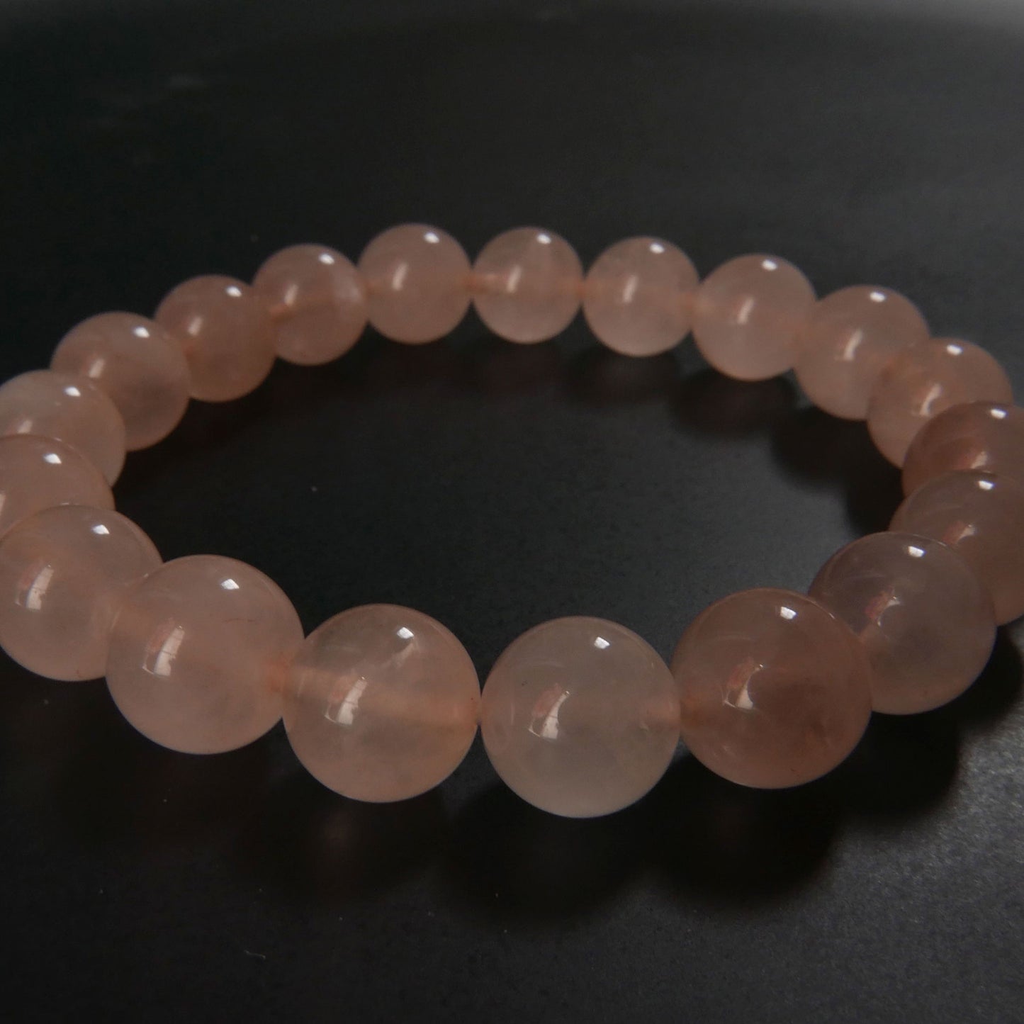 Rose Quartz Bracelet (10-10.5mm) | Snow Heart Crystals - Online Crystal Shop Canada