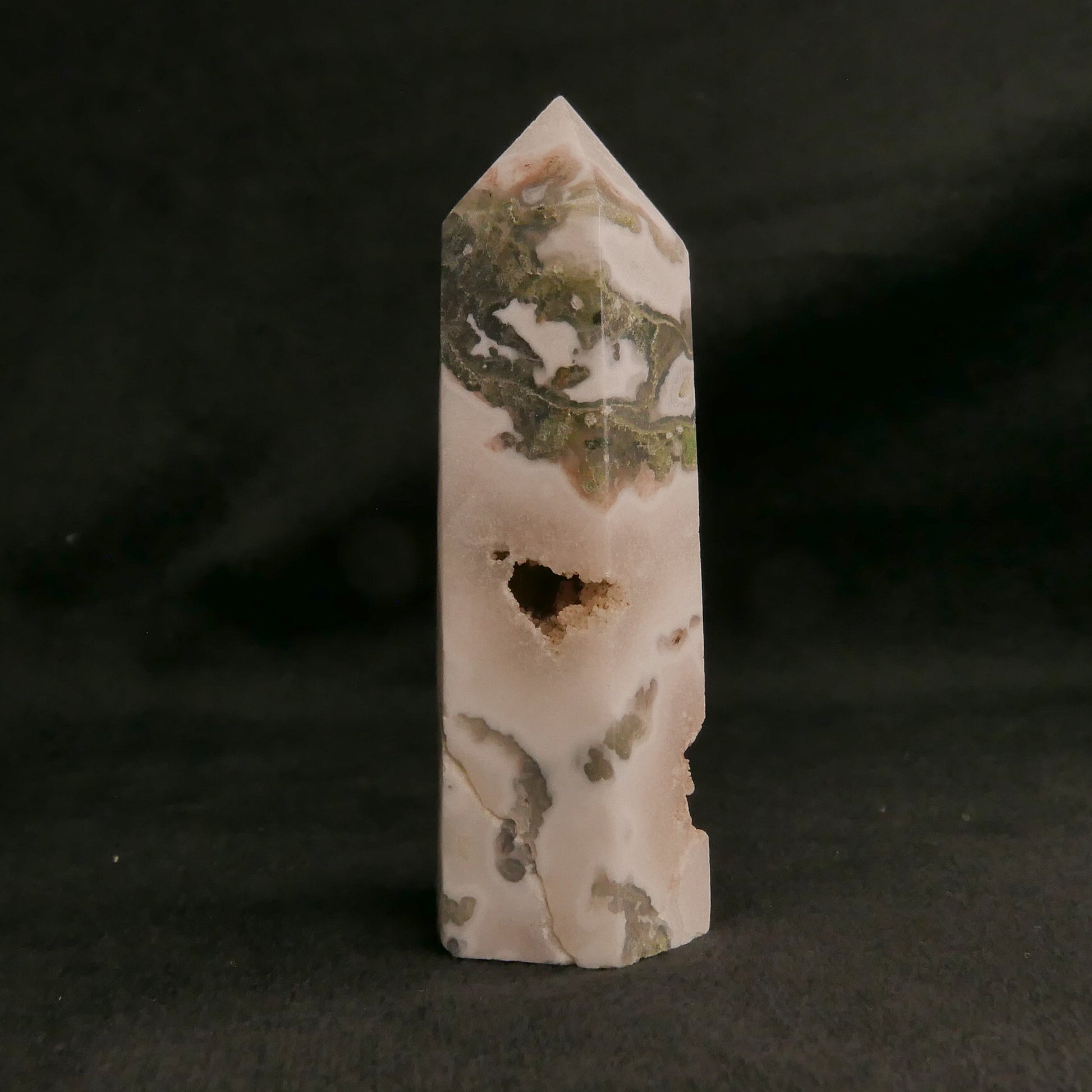 Moss Agate Tower | Snow Heart Crystals