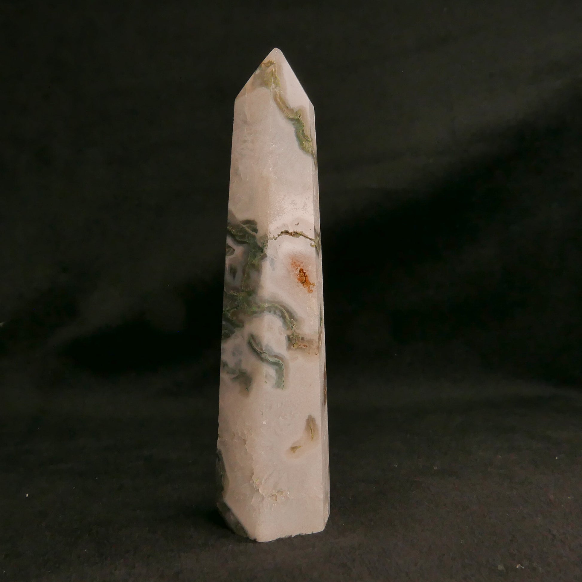 Moss Agate Tower | Snow Heart Crystals