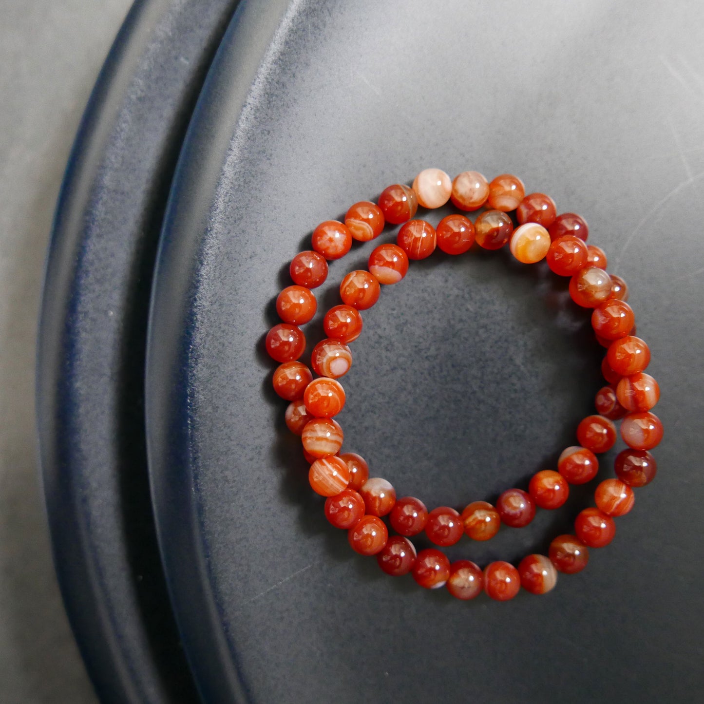 Carnelian Bead Bracelet (6-6.5mm) | Snow Heart Crystals - Online Crystal Shop Canada 