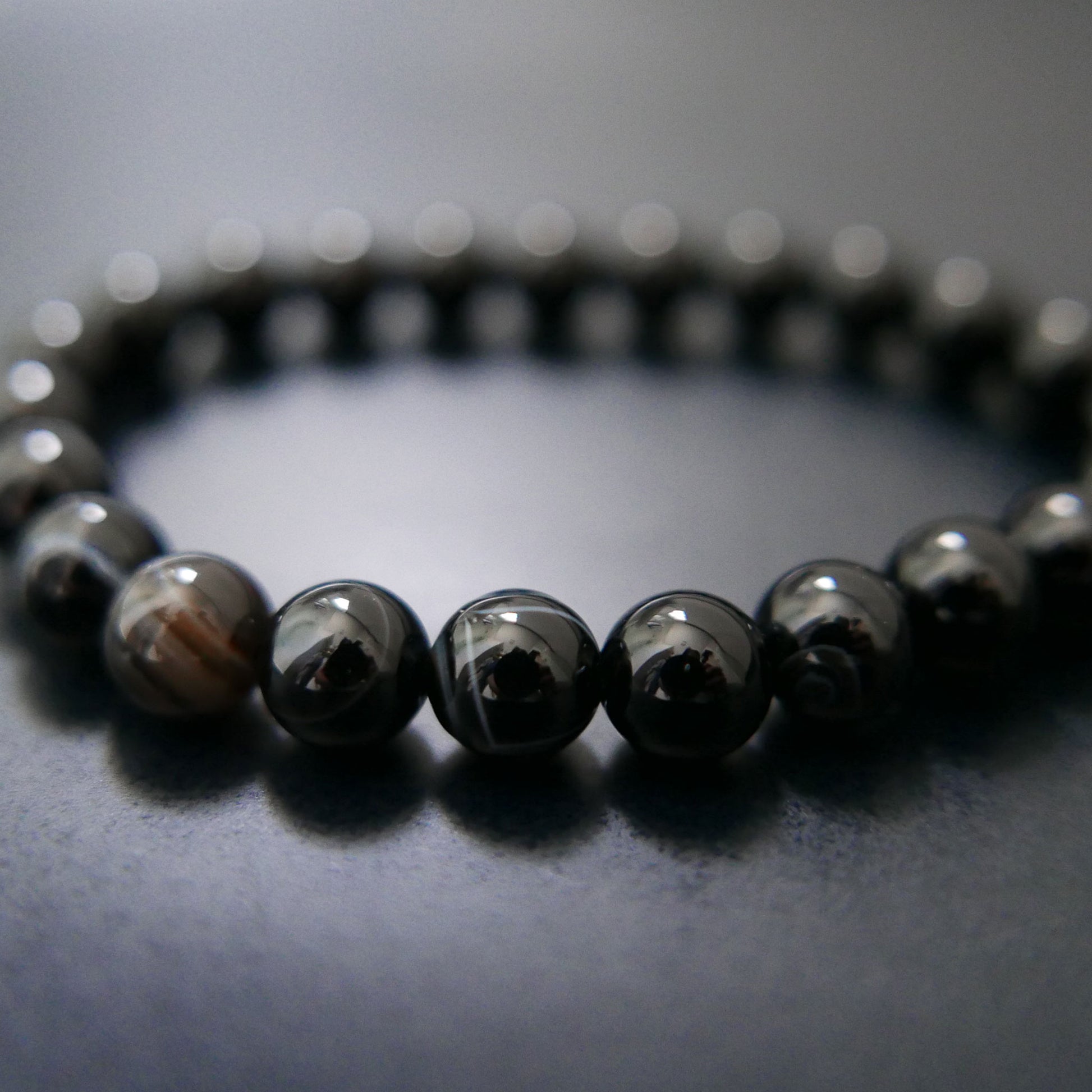 Onyx Bead Bracelet (8mm) | Snow Heart Crystals - Online Crystal Shop Canada