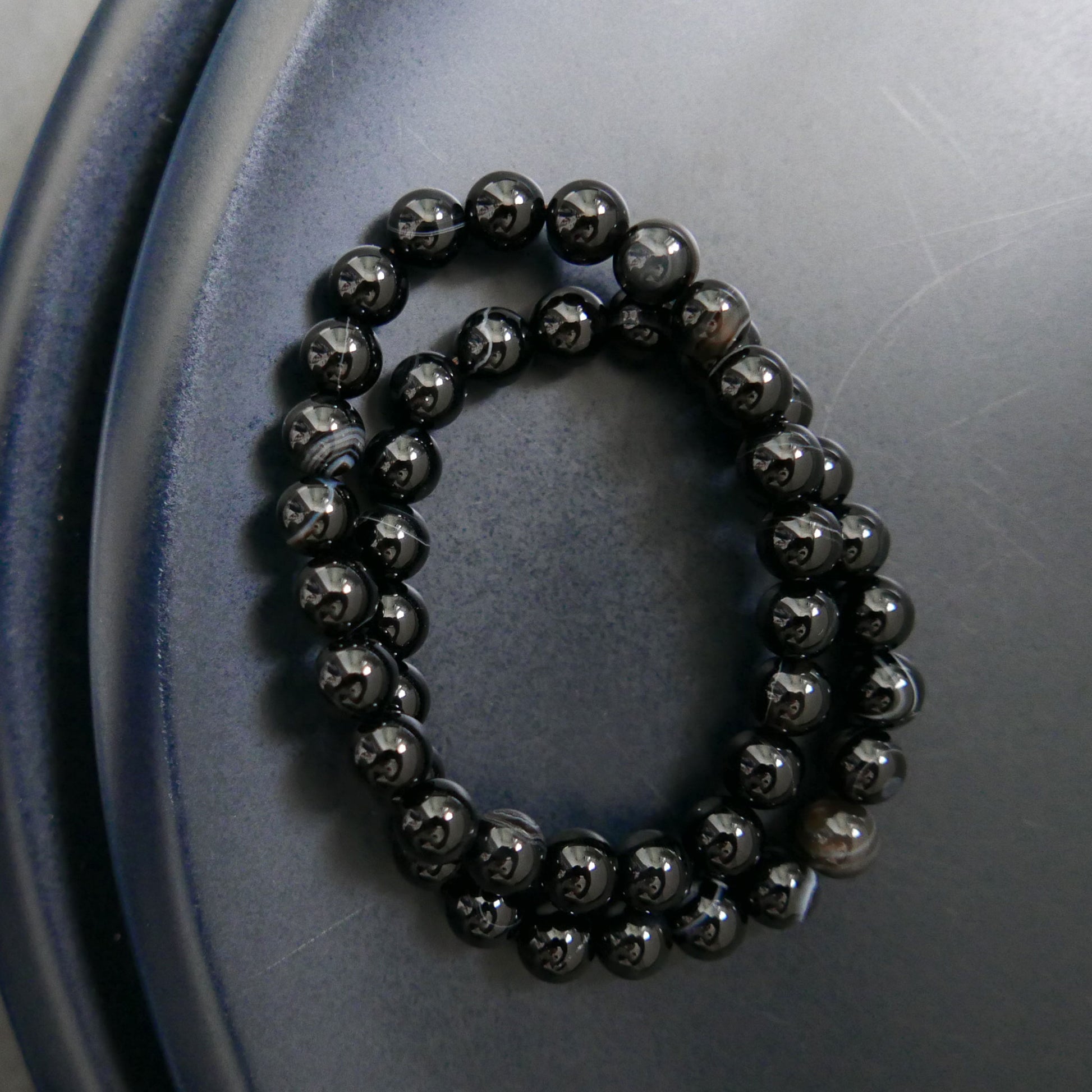 Onyx Bead Bracelet (8mm) | Snow Heart Crystals - Online Crystal Shop Canada