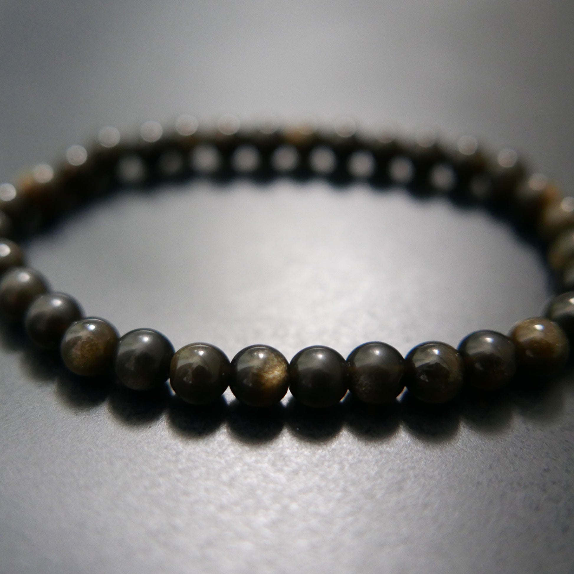 Golden Obsidian Bracelet (5.5-6mm) | Snow Heart Crystals - Online Crystal Shop Canada 