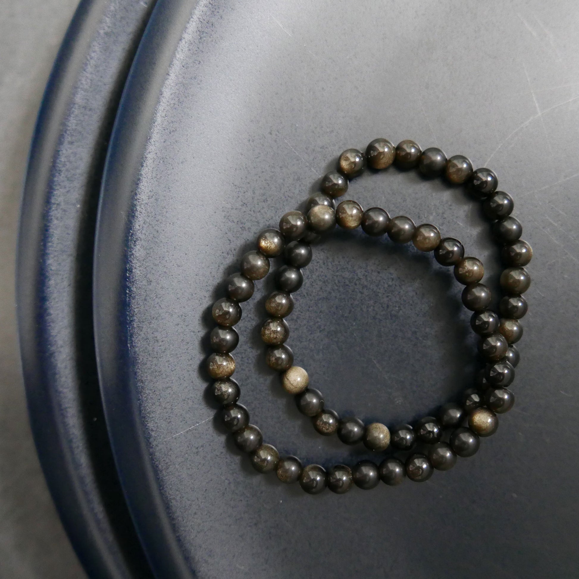 Golden Obsidian Bracelet (5.5-6mm) | Snow Heart Crystals - Online Crystal Shop Canada 