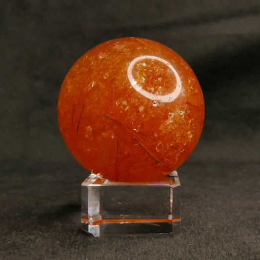 Golden Rutile Sphere with Stand | Snow Heart Crystals 