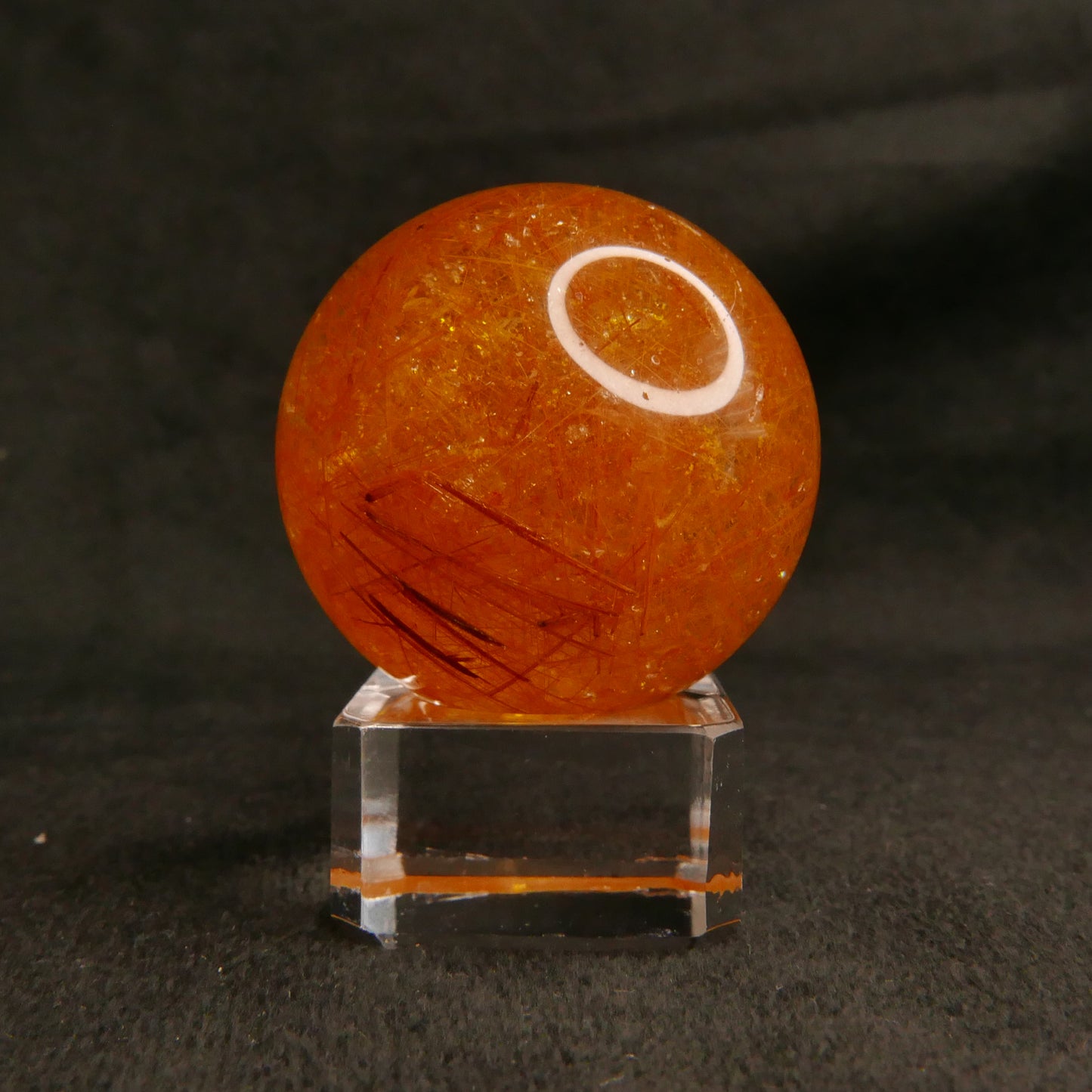 Golden Rutile Sphere with Stand | Snow Heart Crystals 