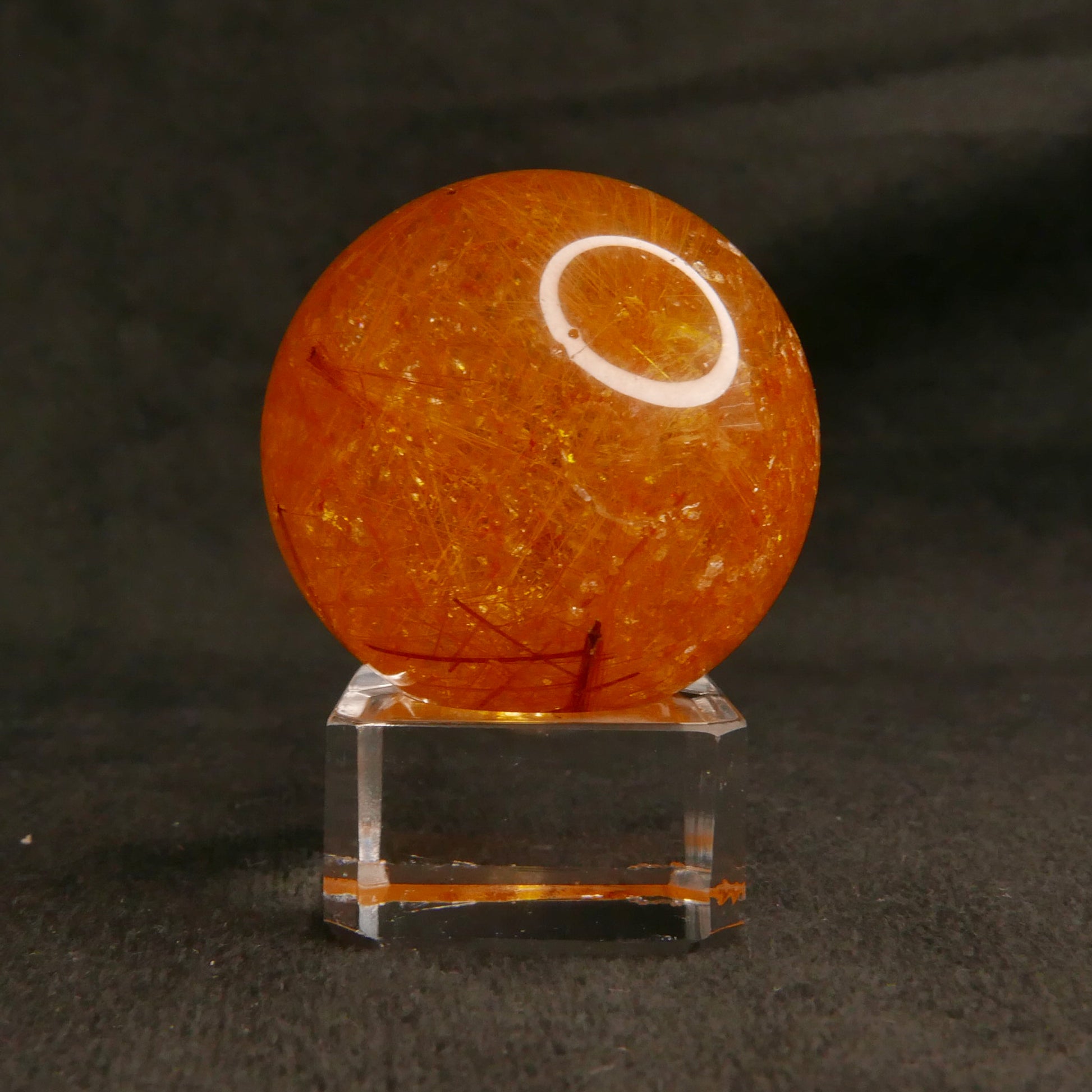 Golden Rutile Sphere with Stand | Snow Heart Crystals 