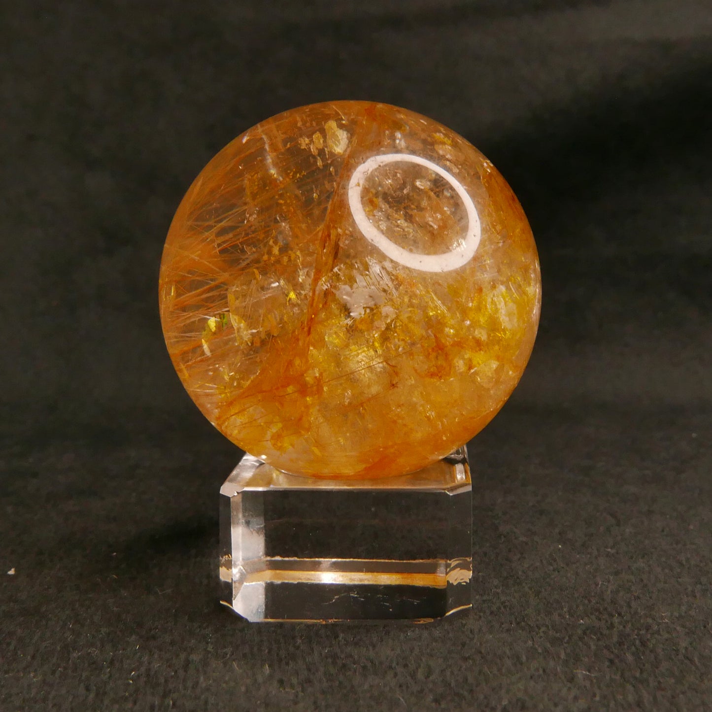 Golden Rutile Sphere with Stand | Snow Heart Crystals 