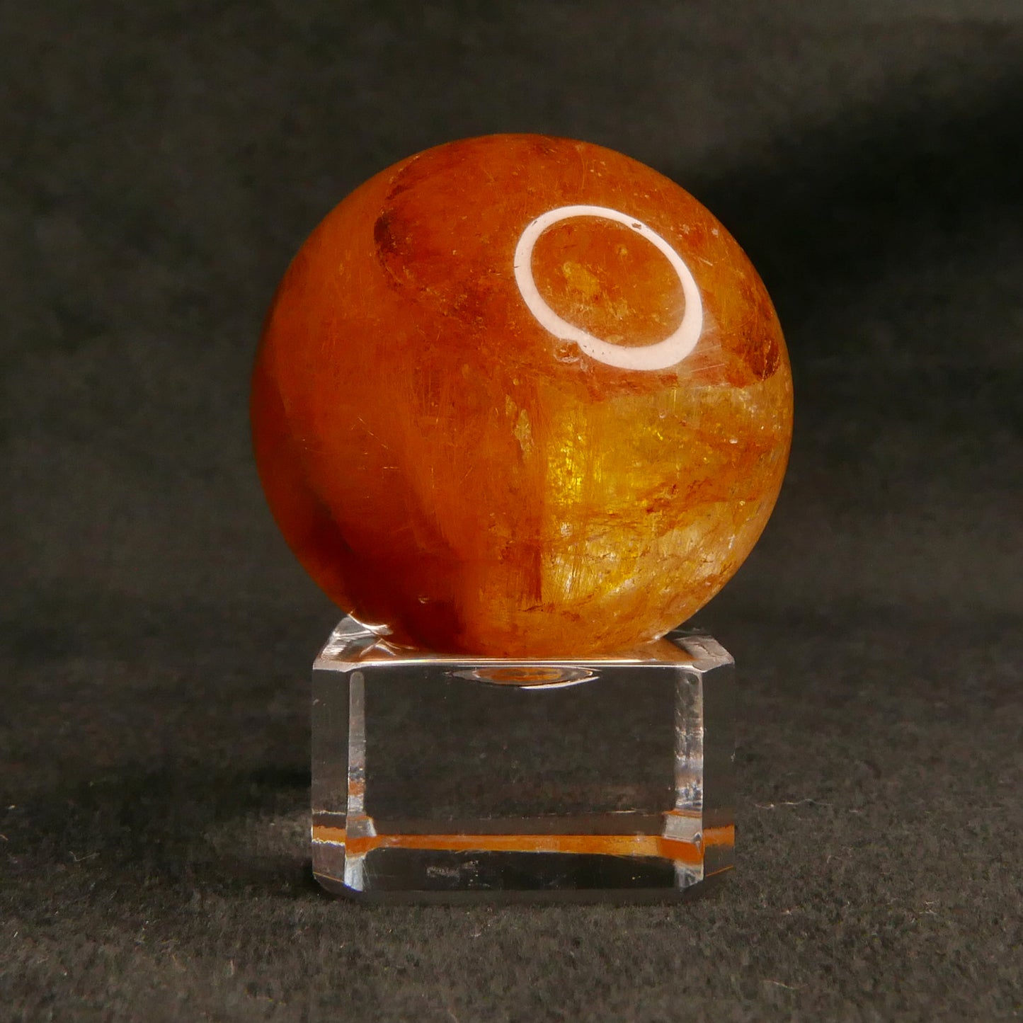 Golden Rutile Sphere with Stand | Snow Heart Crystals 