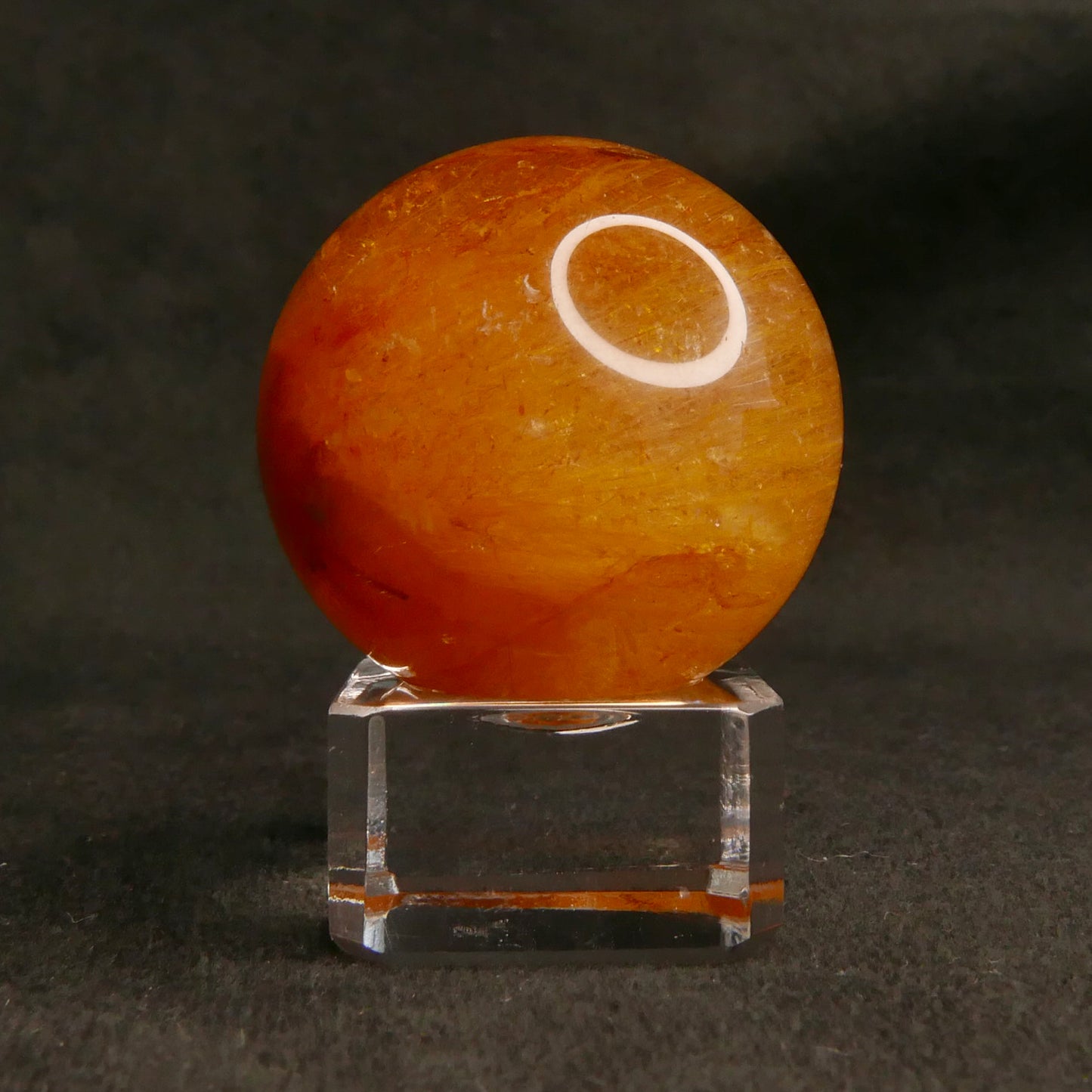 Golden Rutile Sphere with Stand | Snow Heart Crystals 