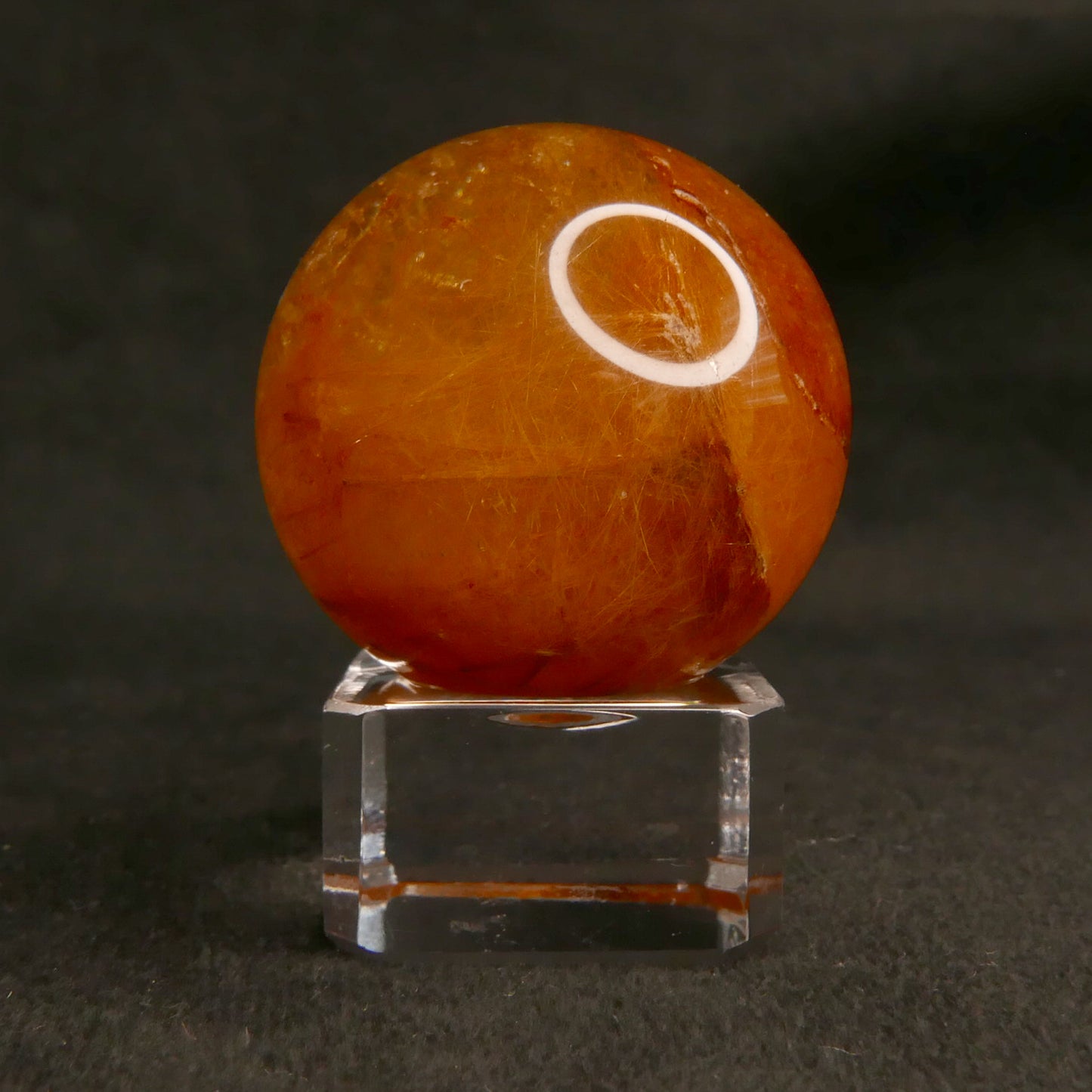 Golden Rutile Sphere with Stand | Snow Heart Crystals 