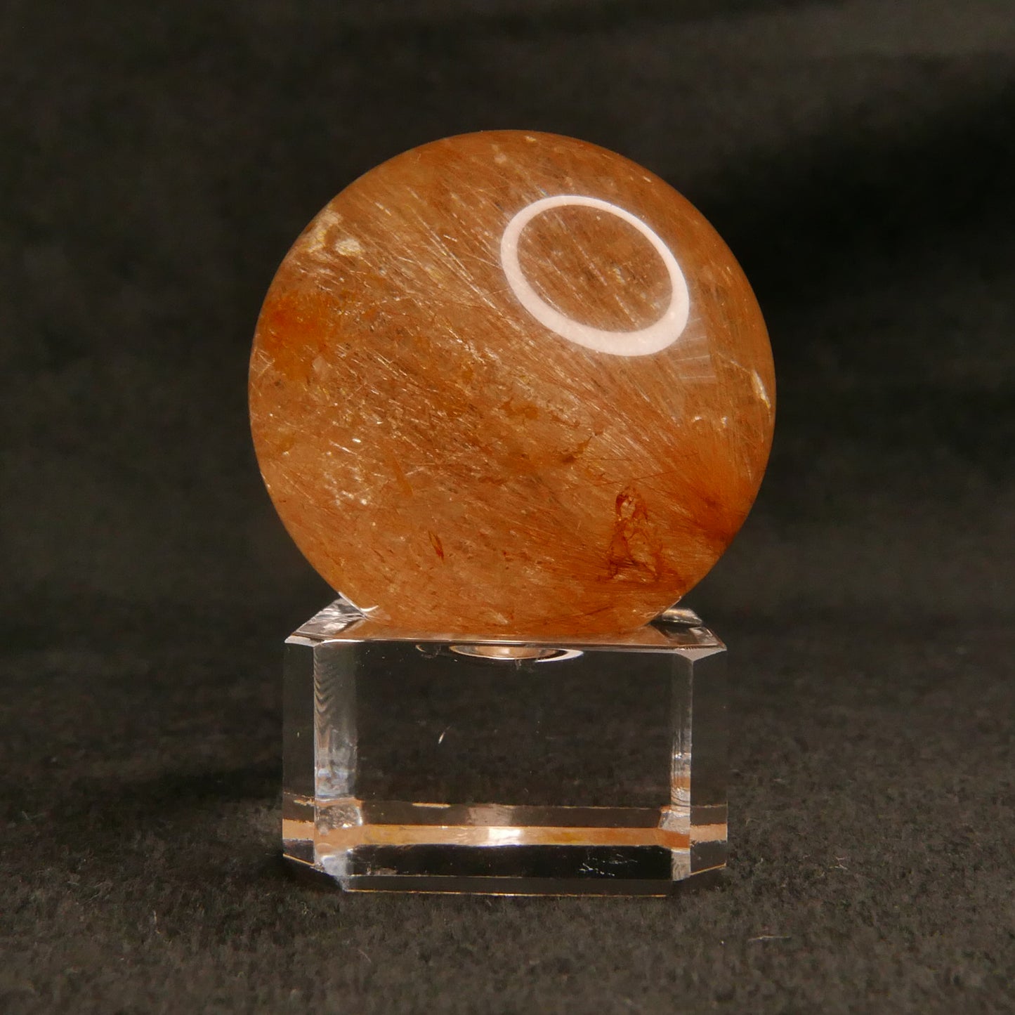 Golden Rutile Sphere with Stand | Snow Heart Crystals 