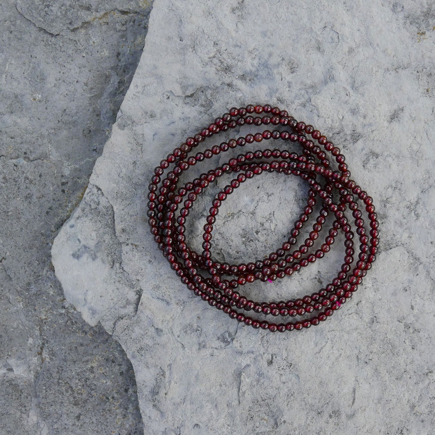 Garnet Bracelet (3mm) - Wrap Around | Snow Heart Crystals - Online Crystal Shop Canada 