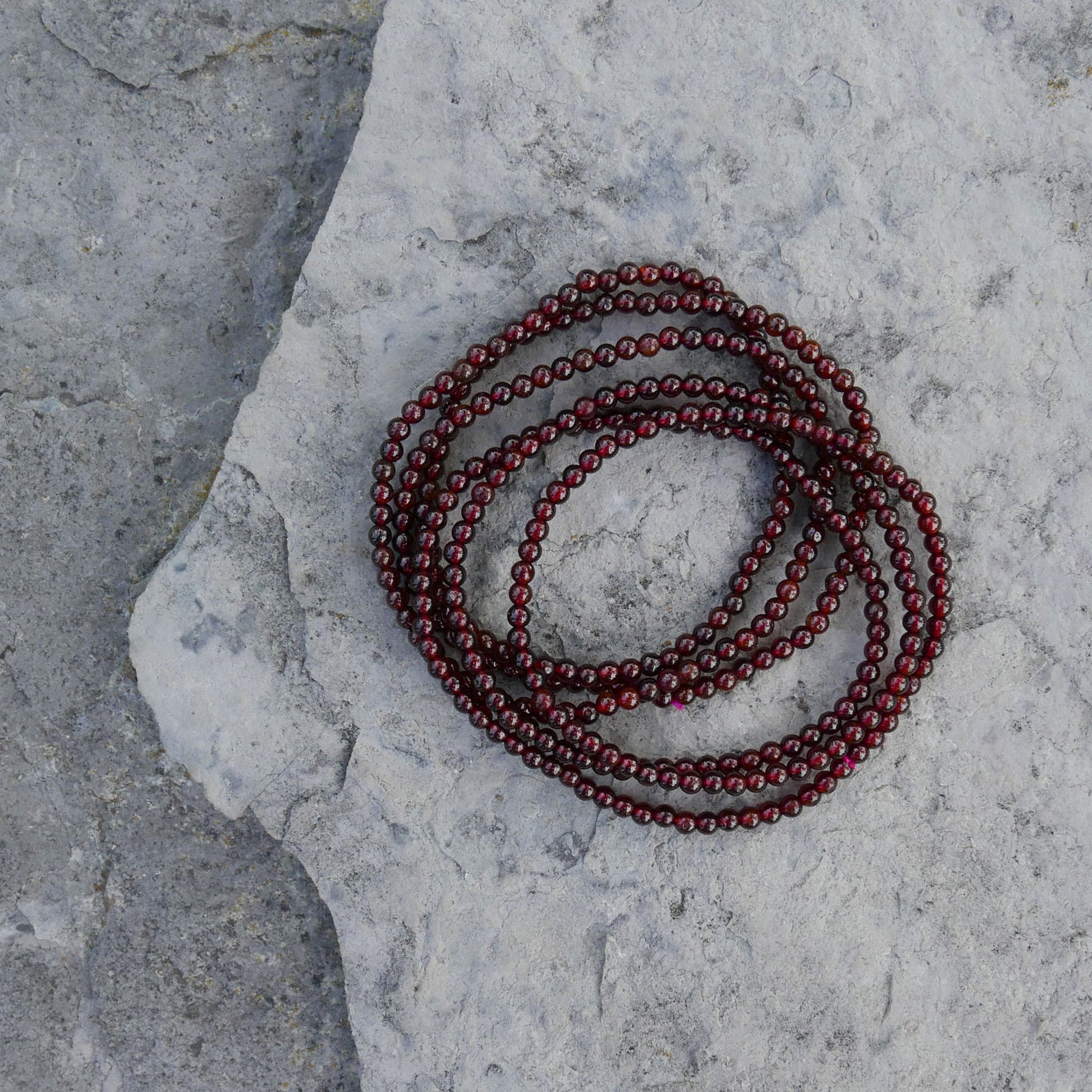 Garnet Bracelet (3mm) - Wrap Around | Snow Heart Crystals - Online Crystal Shop Canada 