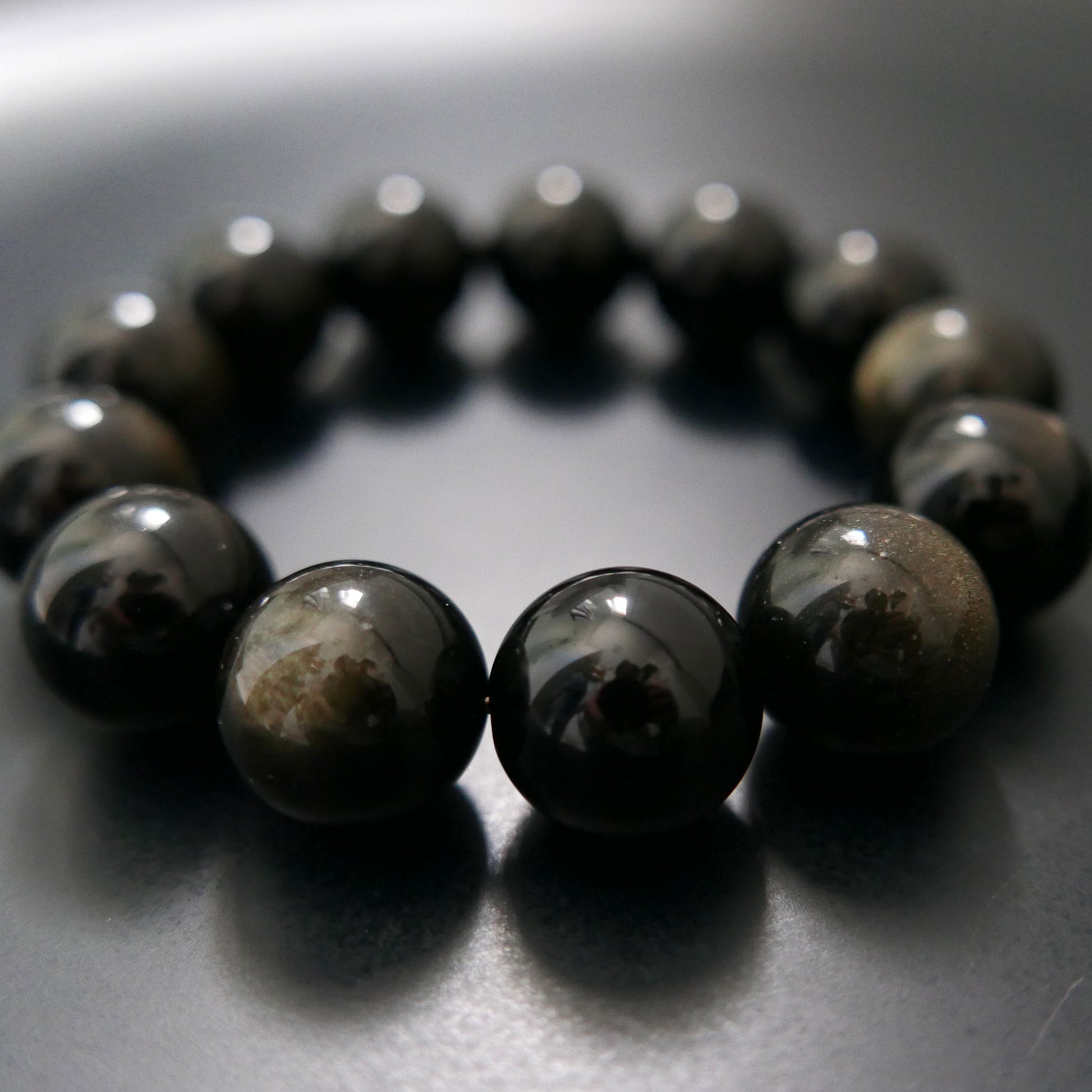 Golden Obsidian Bracelet (17.5-18mm) | Snow Heart Crystals - Online Crystal Shop Canada 