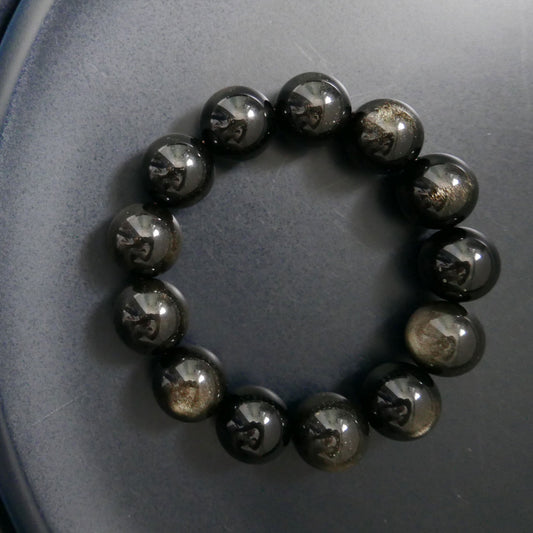 Golden Obsidian Bracelet (17.5-18mm) | Snow Heart Crystals - Online Crystal Shop Canada 