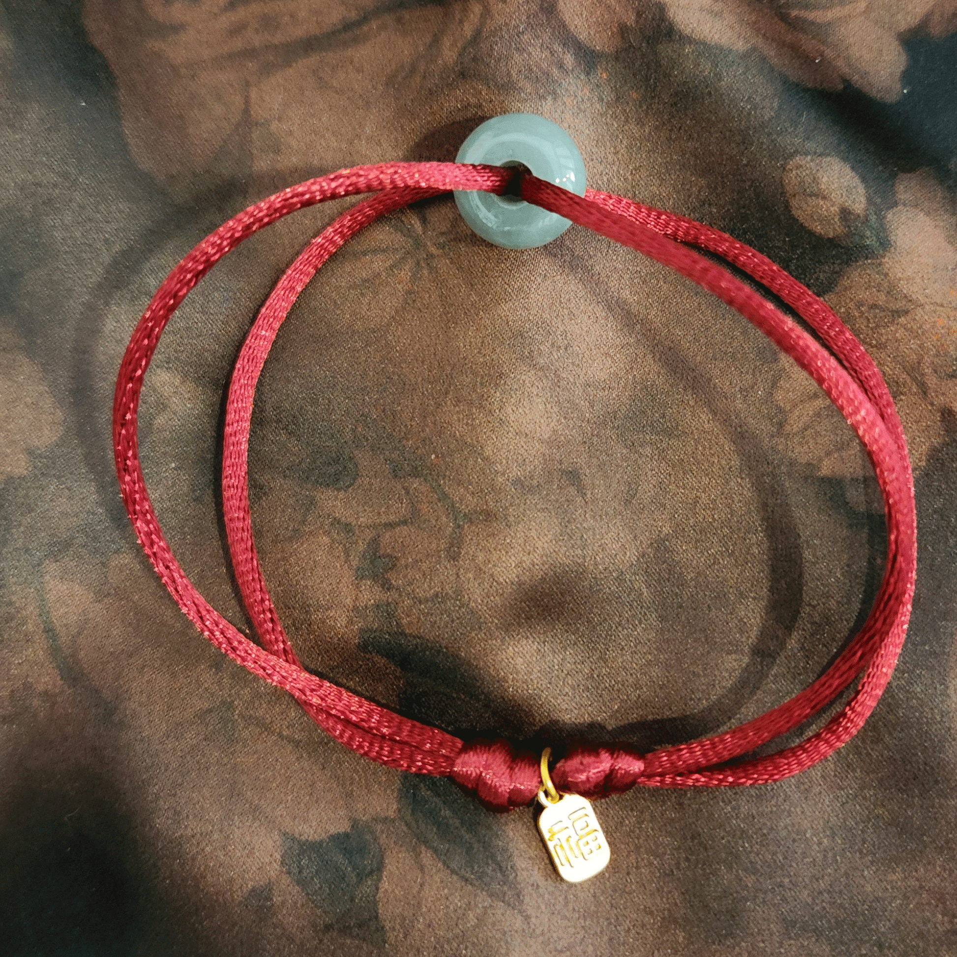 "Lucky" Jade Donut Cord Bracelet | Snow Heart Crystals