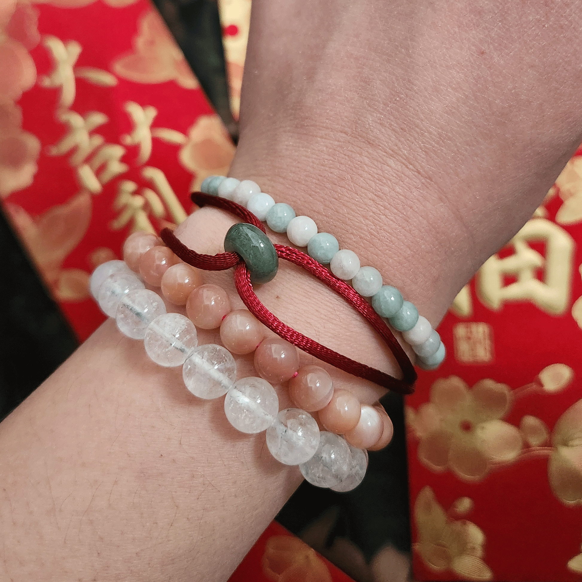 "Lucky" Jade Donut Cord Bracelet | Snow Heart Crystals