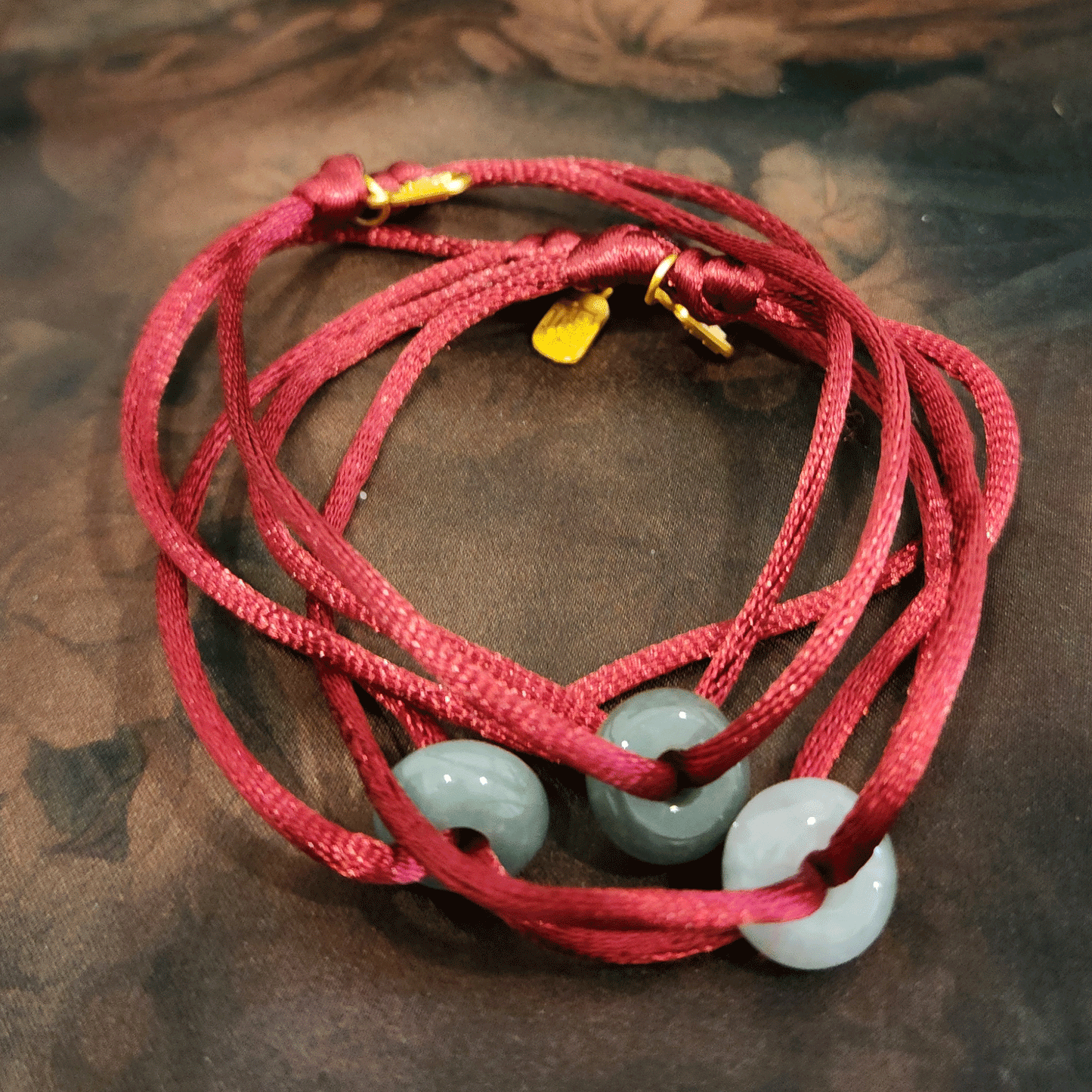 "Lucky" Jade Donut Cord Bracelet | Snow Heart Crystals