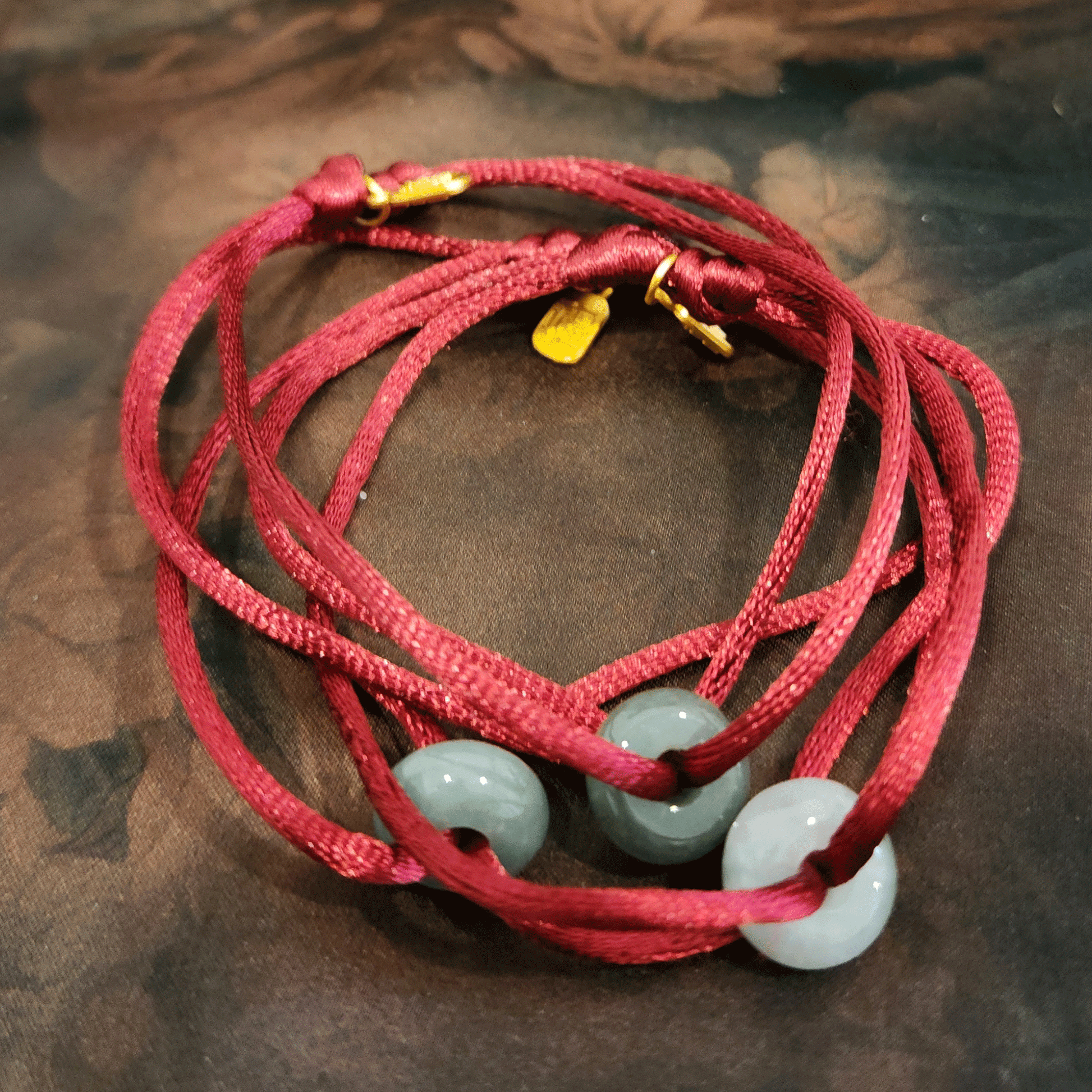 "Lucky" Jade Donut Cord Bracelet | Snow Heart Crystals