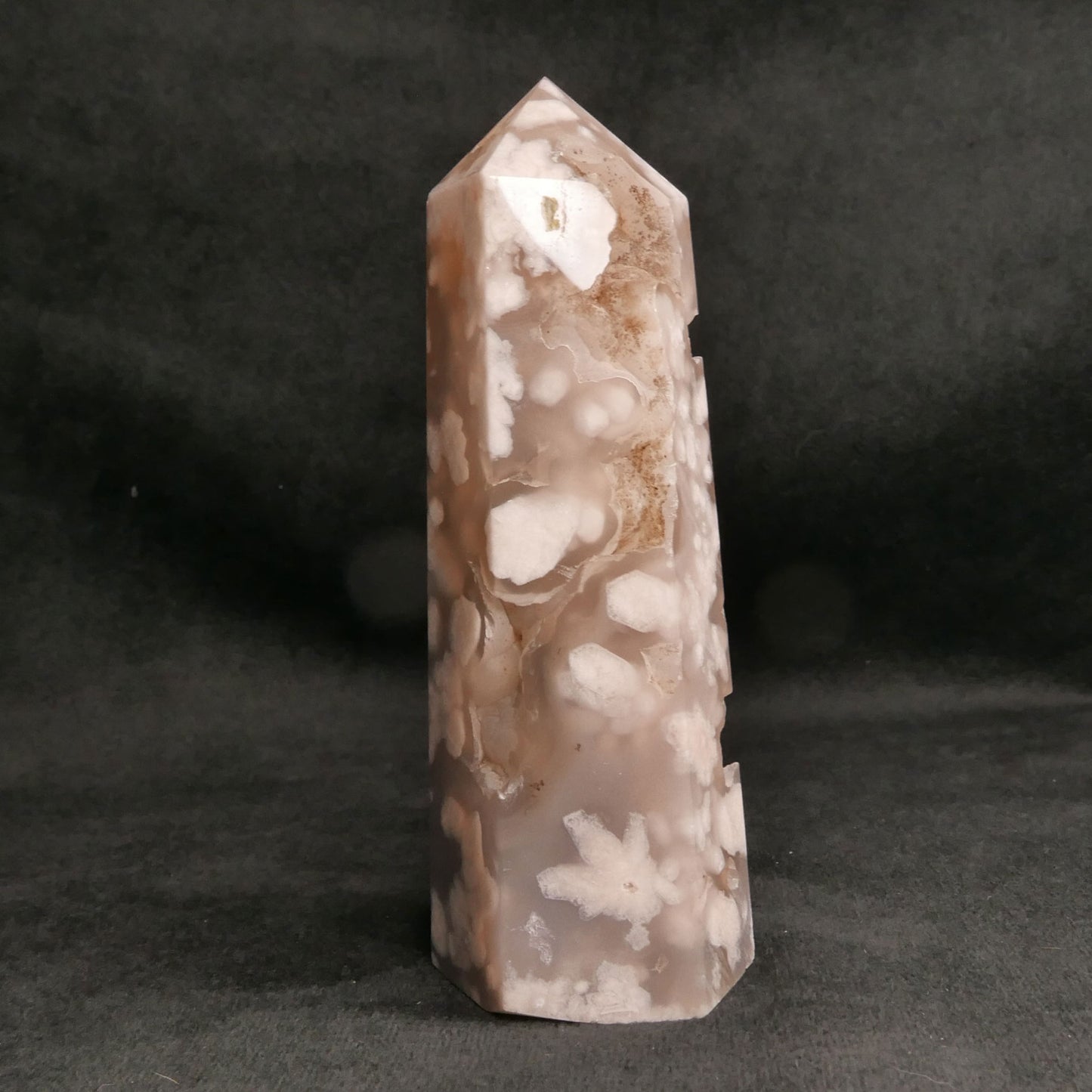 Flower Agate Tower | Snow Heart Crystals - Online Crystal Shop Canada 