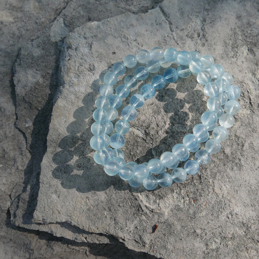 Aquamarine Bracelet (7-8mm) | Snow Heart Crystals 