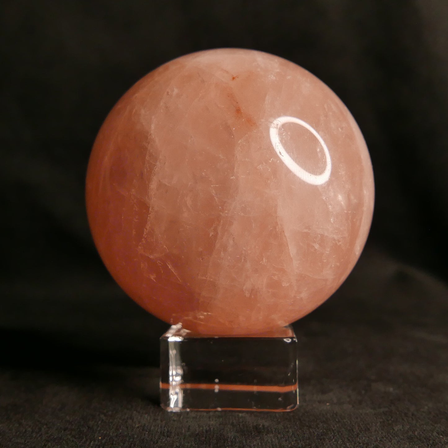 Rose Quartz Sphere with Stand | Snow Heart Crystals