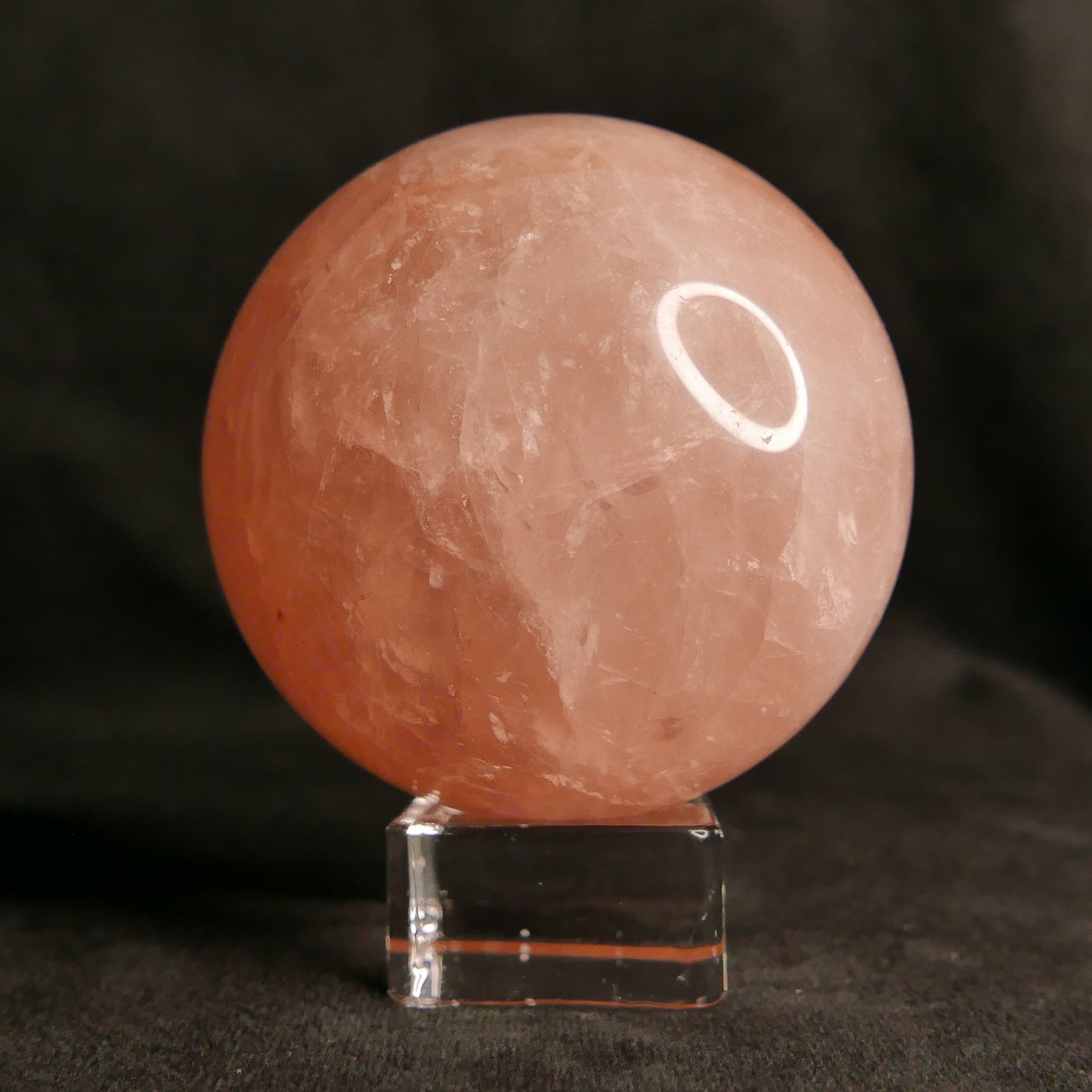 Rose Quartz Sphere with Stand | Snow Heart Crystals