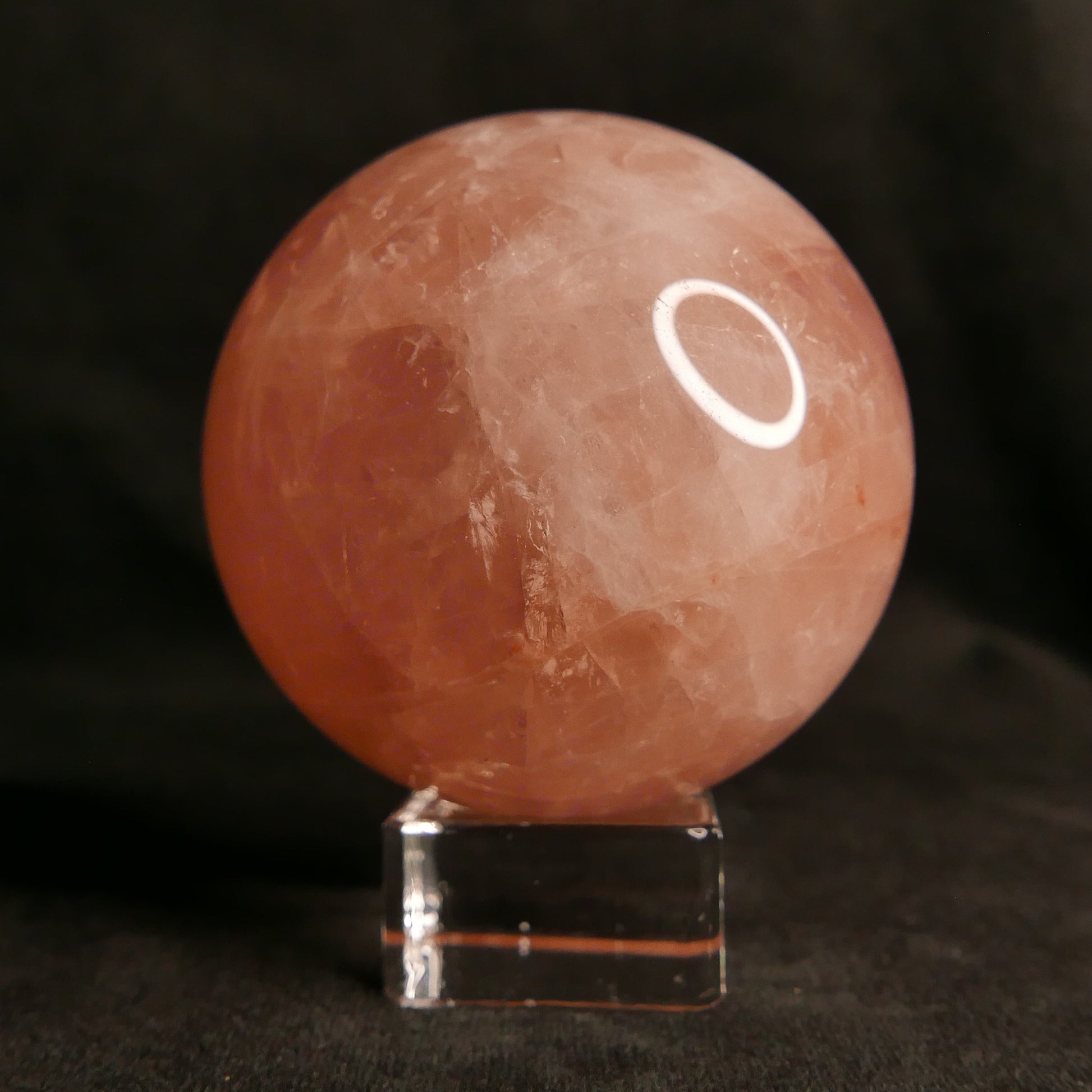 Rose Quartz Sphere with Stand | Snow Heart Crystals