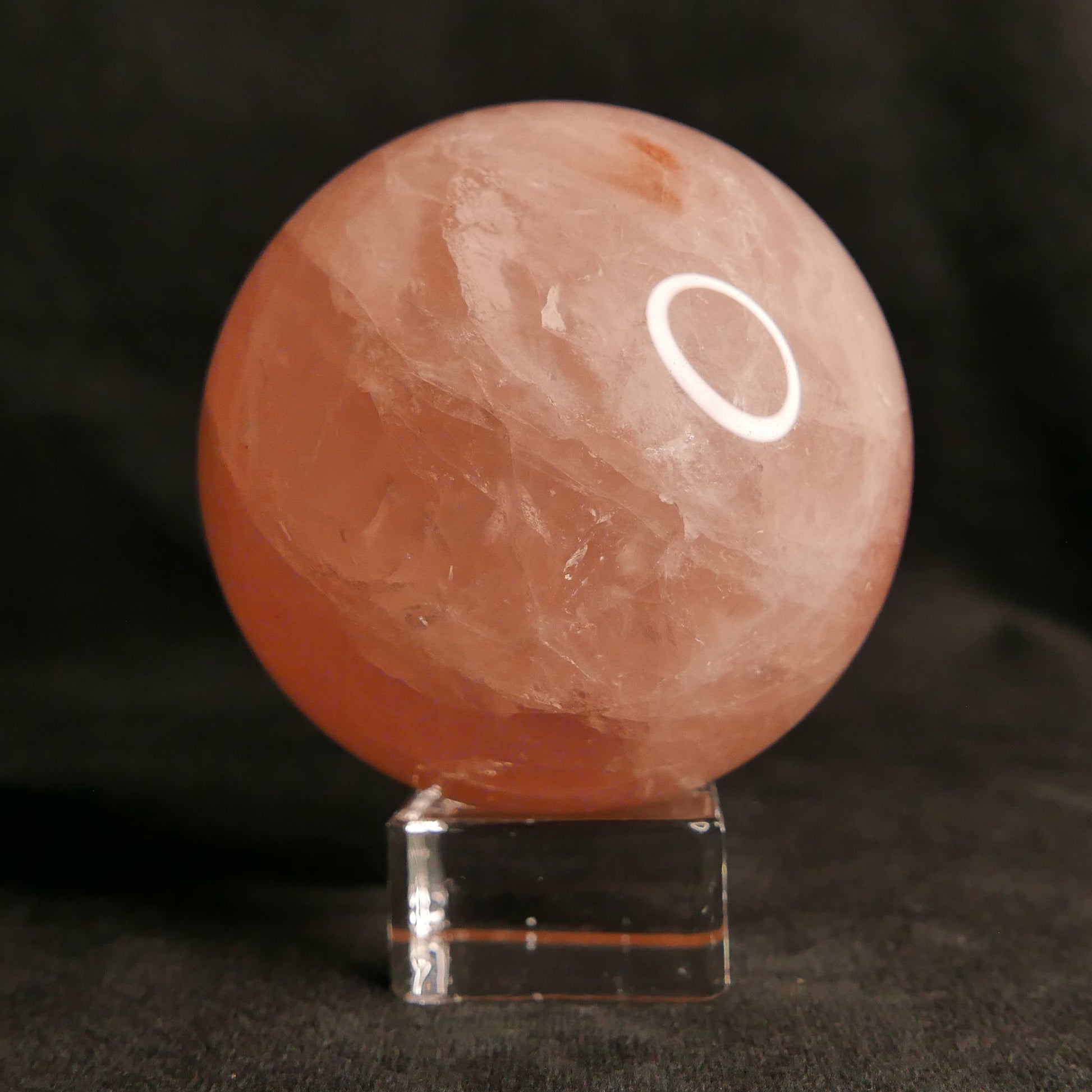 Rose Quartz Sphere with Stand | Snow Heart Crystals