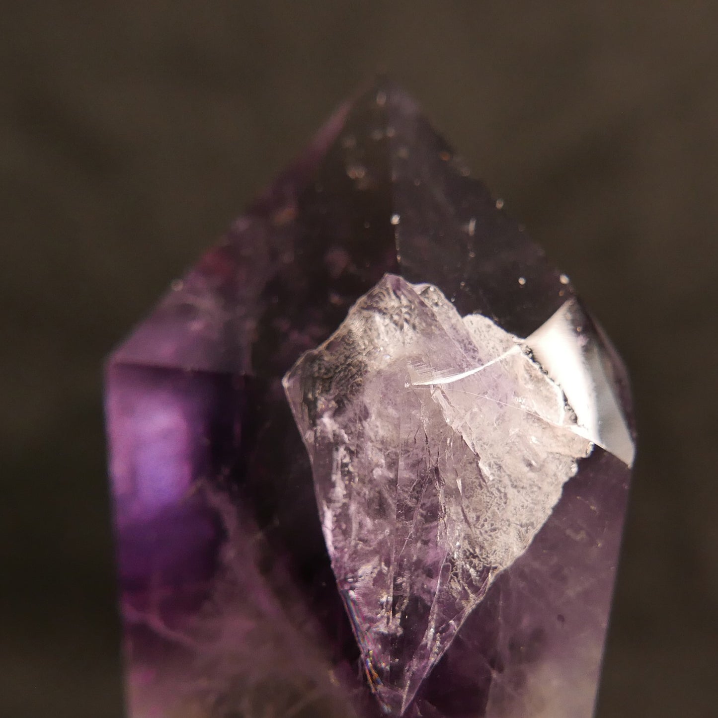 Phantom Amethyst Tower | Snow Heart Crystals