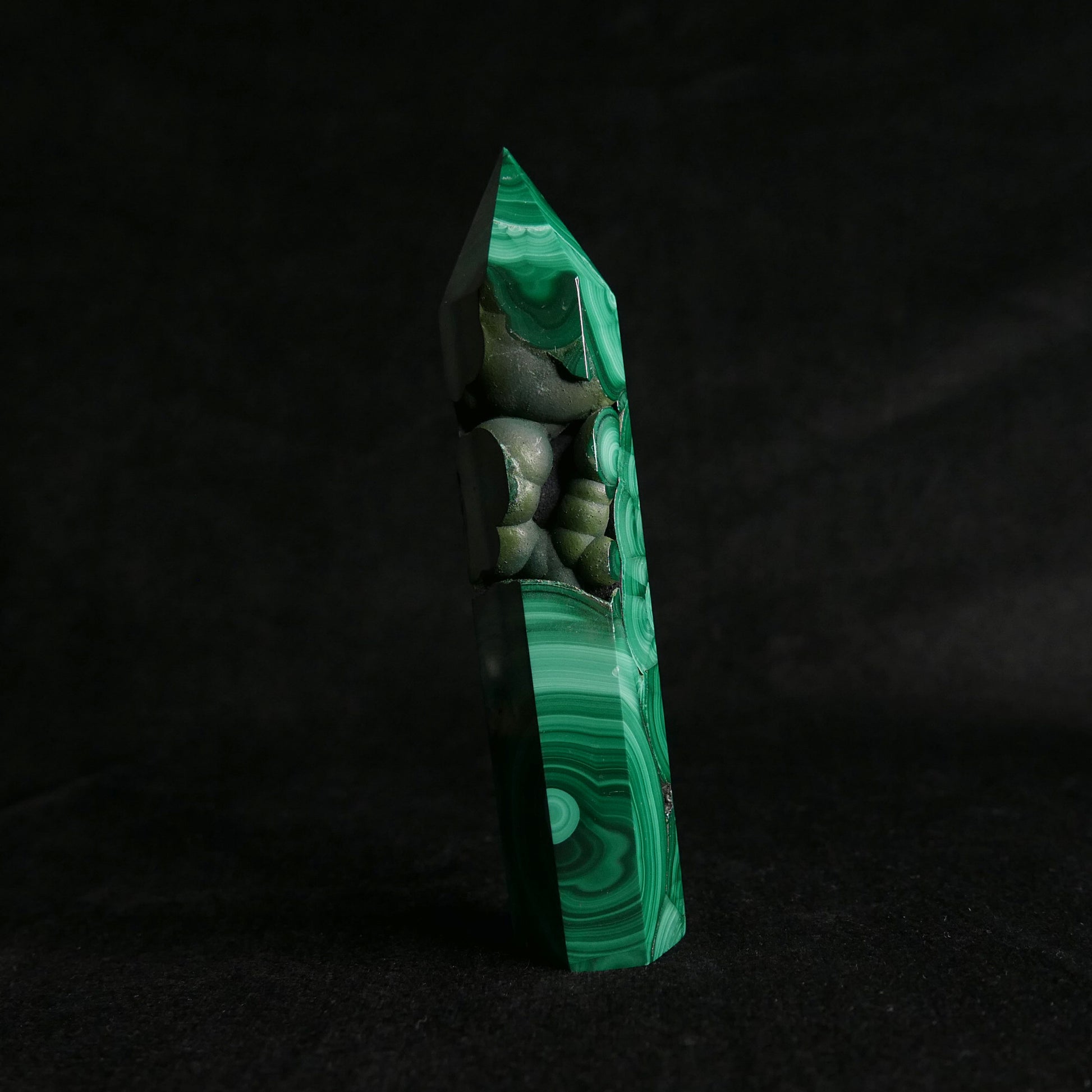 Malachite Tower | Snow Heart Crystals