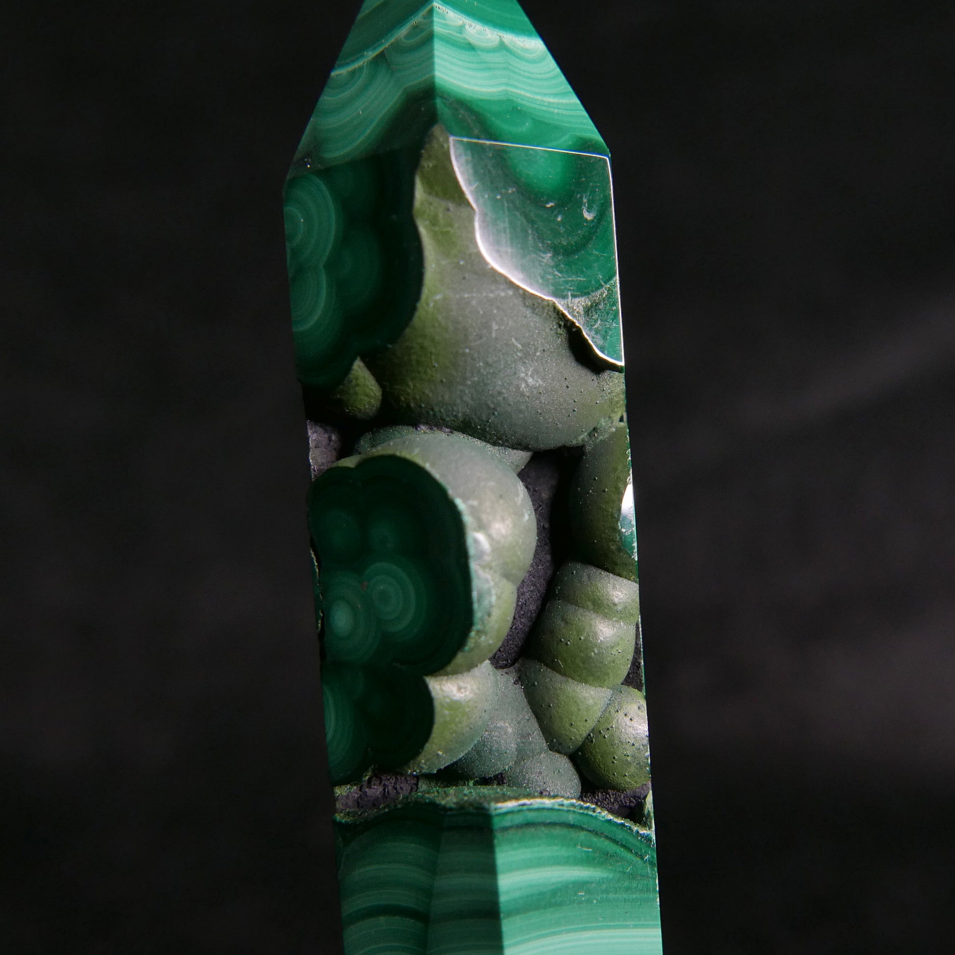 Malachite Tower | Snow Heart Crystals