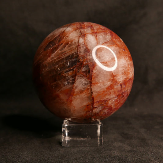 Fire Quartz Sphere | Snow Heart Crystals 