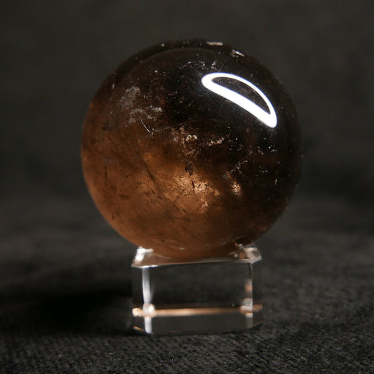 Smoky Quartz Sphere with Stand | Snow Heart Crystals