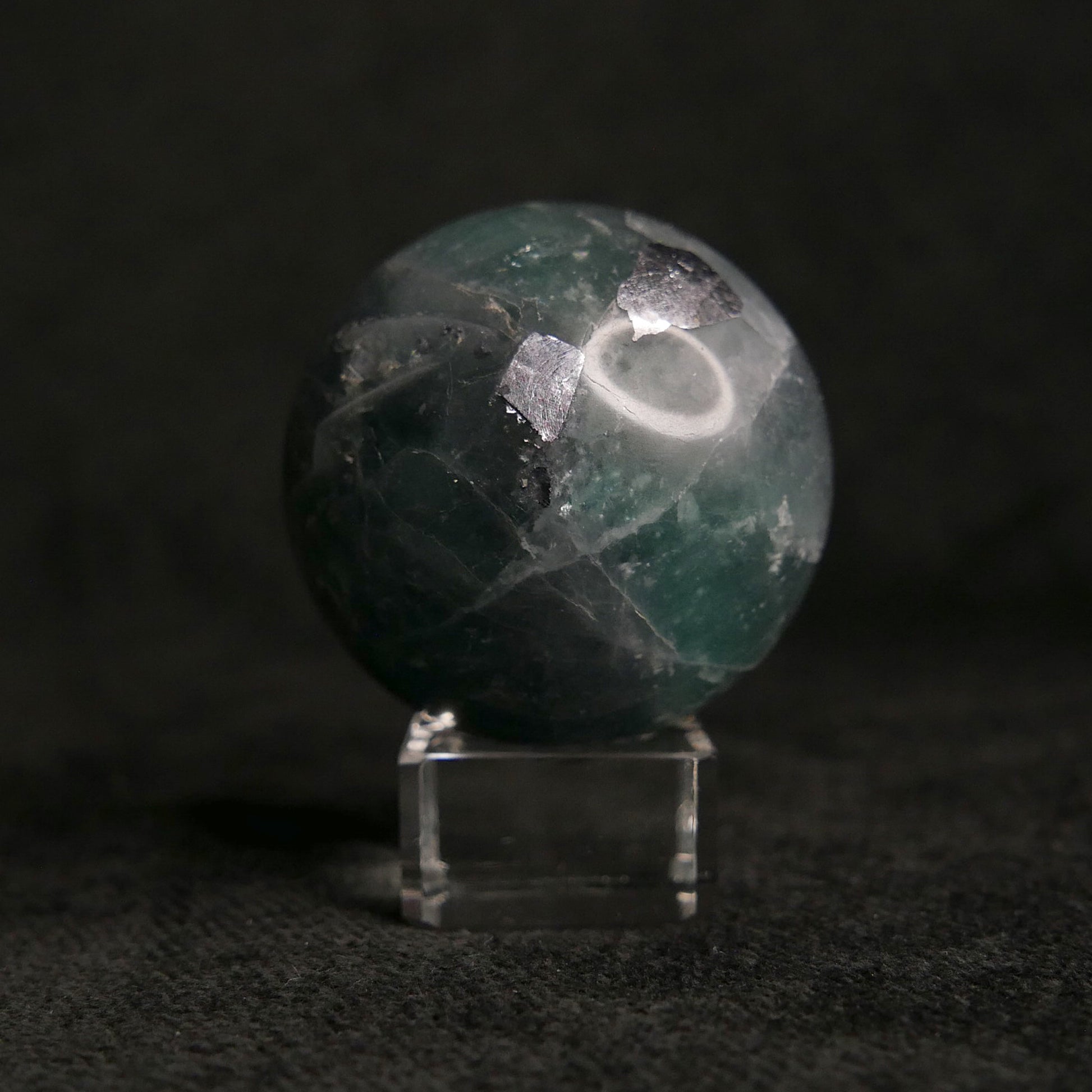 Fluorite Sphere with Glass Stand | Snow Heart Crystals