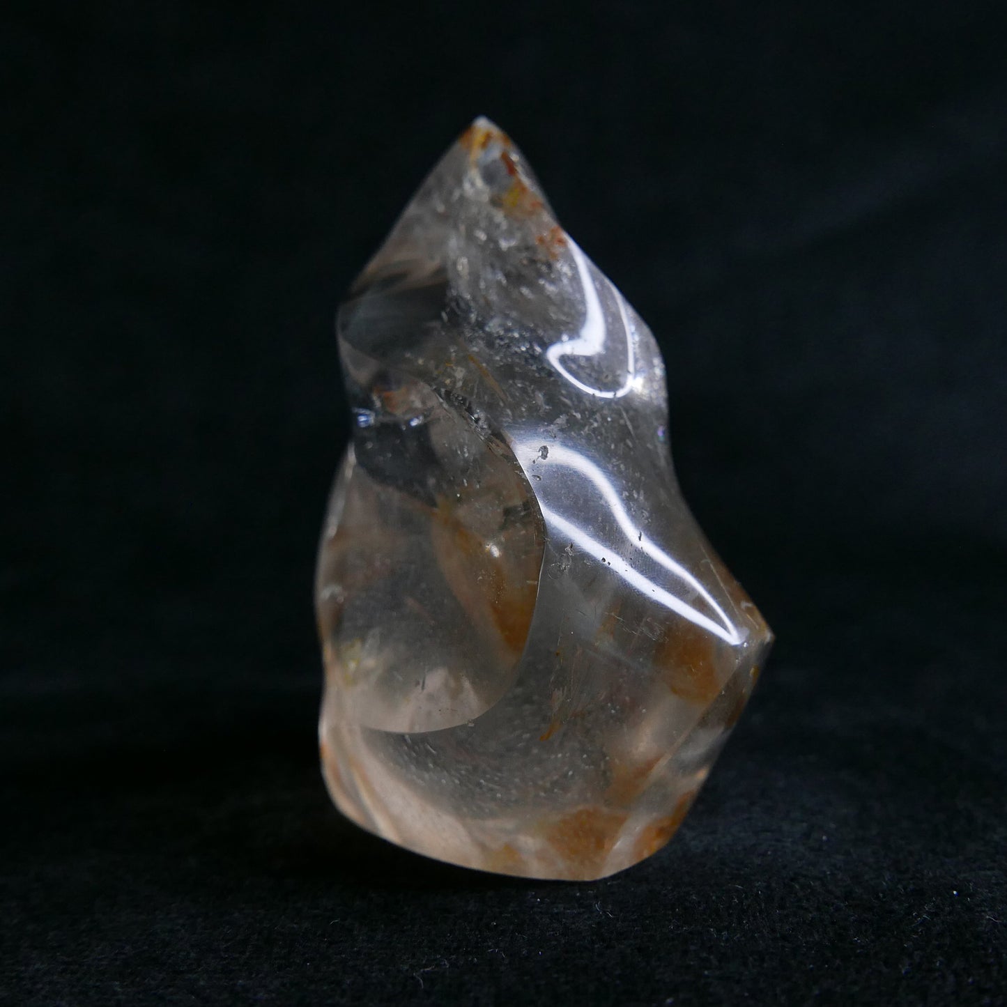 Smoky Quartz with Golden Healer Flame | Snow Heart Crystals