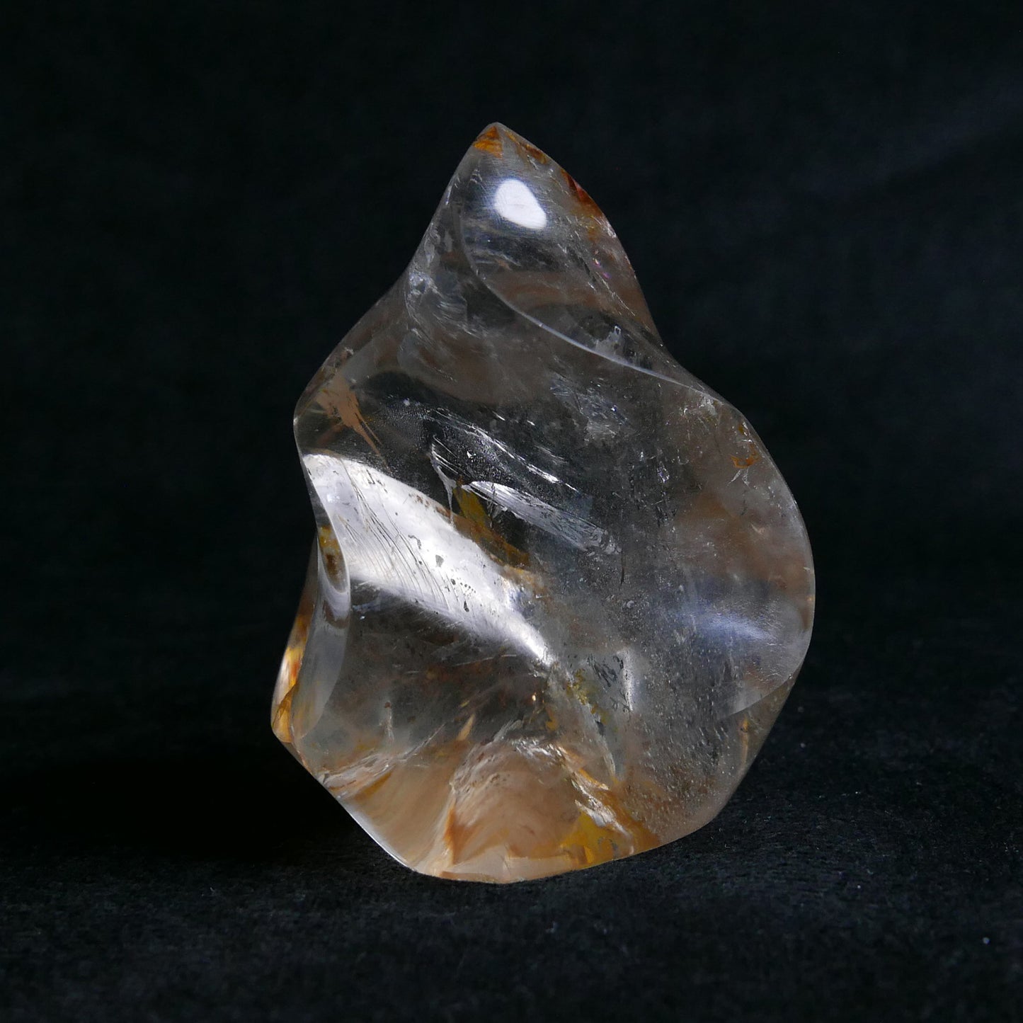 Smoky Quartz with Golden Healer Flame | Snow Heart Crystals