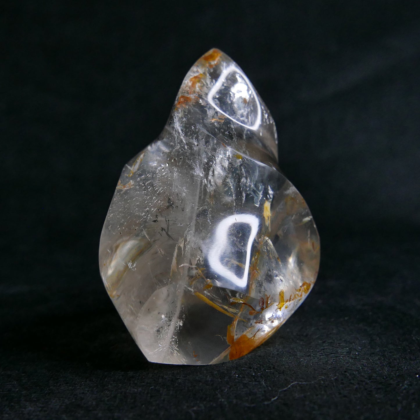 Smoky Quartz with Golden Healer Flame | Snow Heart Crystals