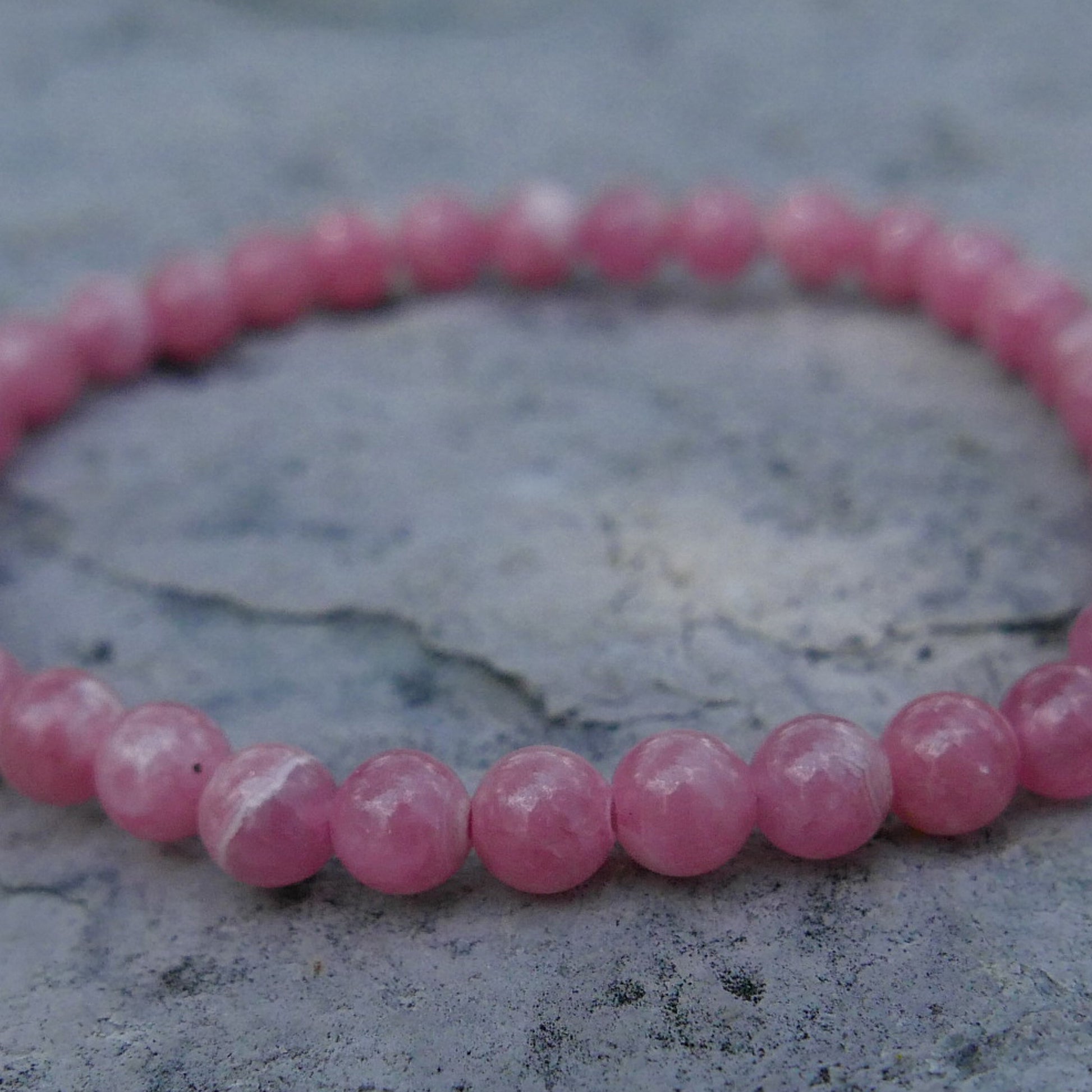 Rhodochrosite Bracelet (5-5.5mm) | Snow Heart Crystals 