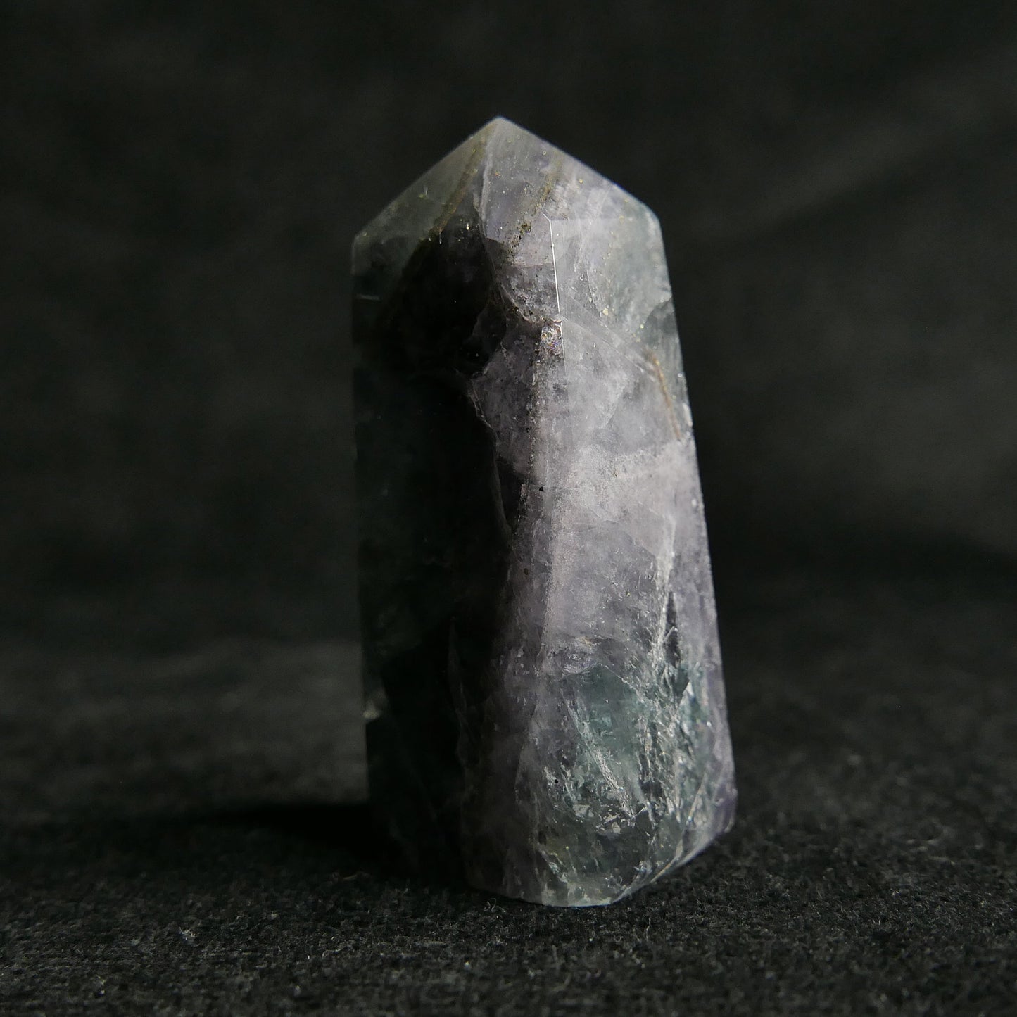 Fluorite with Pyrite Tower | Snow Heart Crystals